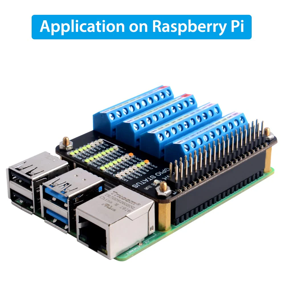 GeeekPi Raspberry Pi GPIO Screw Terminal Block Breakout Board HAT with GPIO Status LED, Raspberry Pi GPIO Expansion Board Breakout Module for Raspberry Pi 4B/3B+/3B/2B/B+/Pi Zero W/Pi Zero 2 W - Image 5