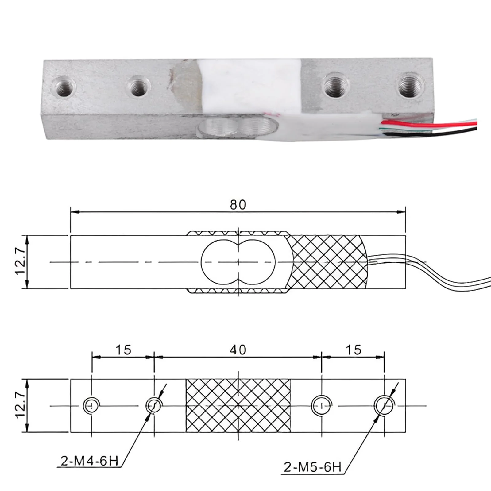 Geekstory 2 kg Digital Load Cell Weight Sensor + HX711 AD Weighing Sensor Module High Precision for Arduino DIY Electronic Portable Kitchen Scale (2 Sets) - Image 2