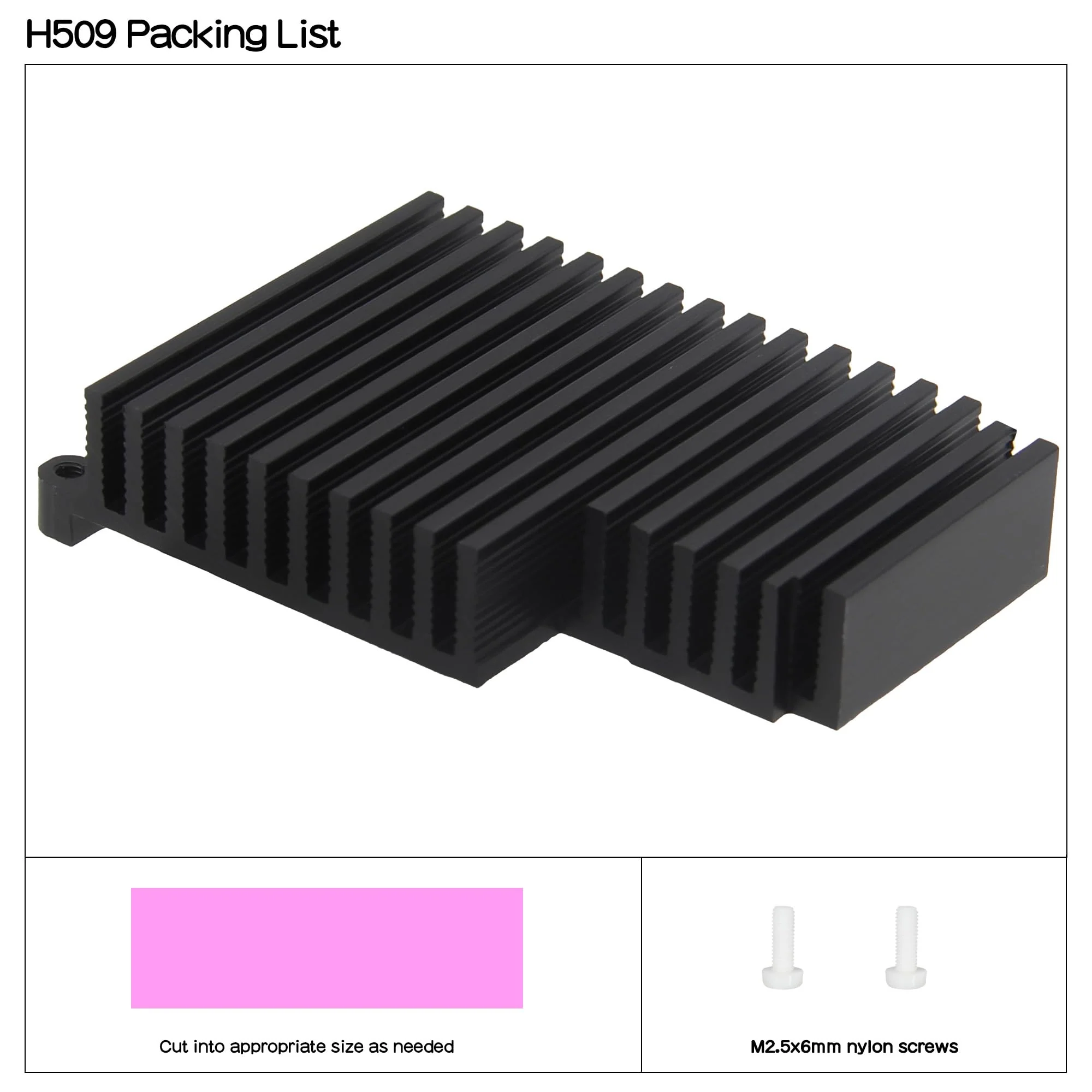 Geekworm Cooler for Raspberry Pi 5, Aluminum Passive Heatsink (H509) - Image 2