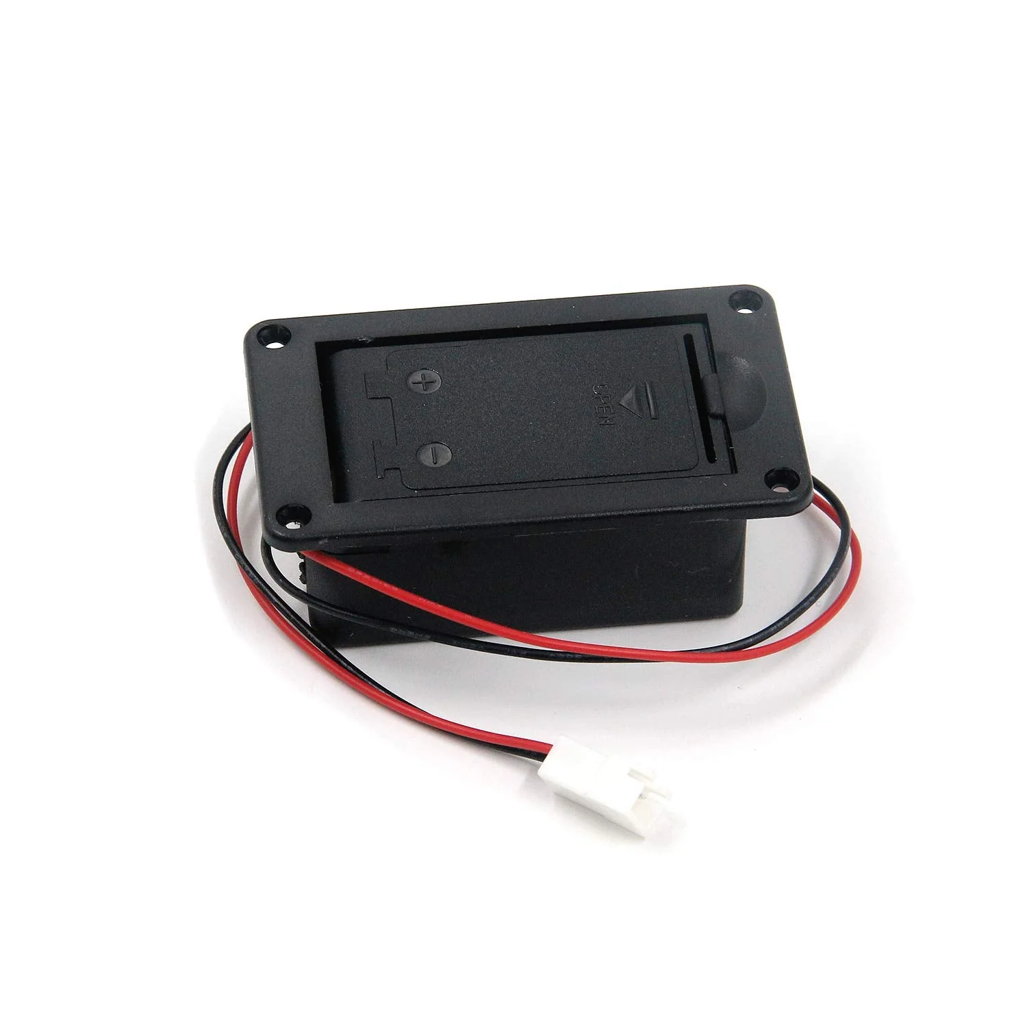 Geesatis 1 pcs 9V Battery Box Case Holder Guitar Plastic 2-Pin Black Pickup Battery for Guitar Bass Pickup Replacement Tool, No Terminal - Image 2