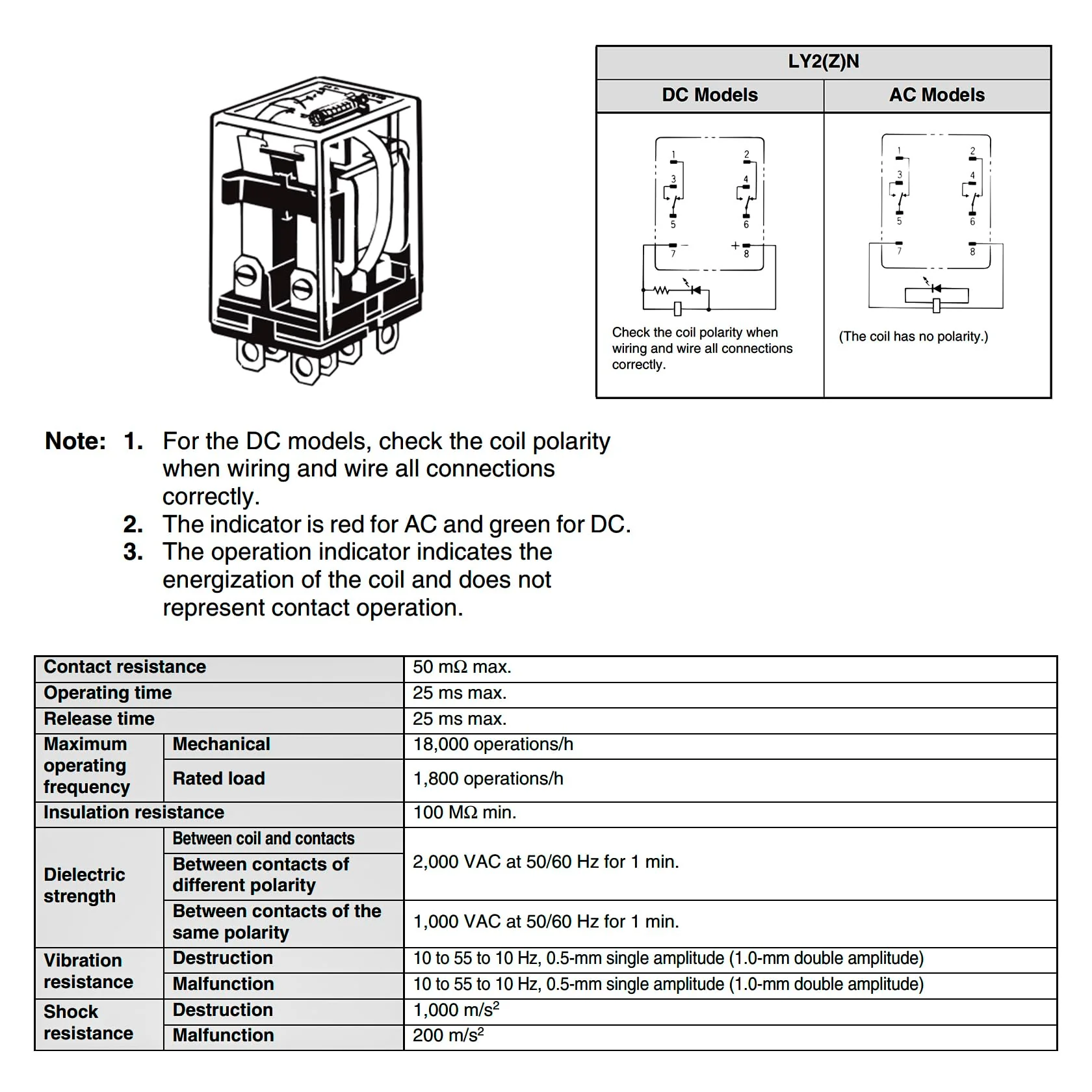 General Purpose Relay Module, Relay Switch, LY2NJ, 12VDC Coil, 10A 24VDC/220VAC, DPDT, LED Indicator, with Socket Base - Image 4