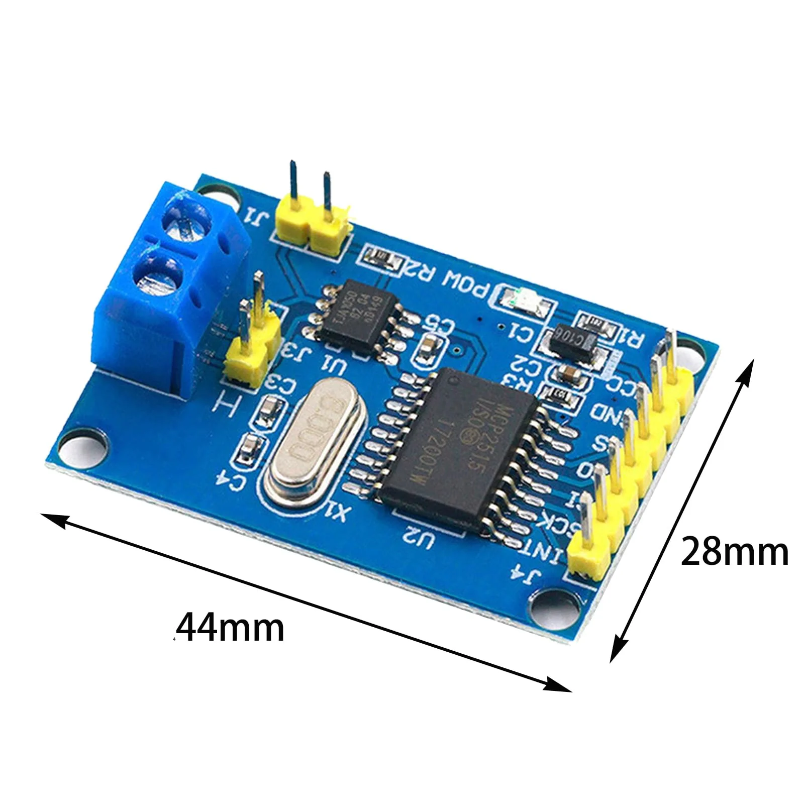 GERUI 5 Pieces CAN-Bus Shield MCP2515 Bus Module SPI Protocol for Arduino SCM 51 MCU ARM Controller with TJA1050 DC 5V Power Supply Converter Development Board - Image 2