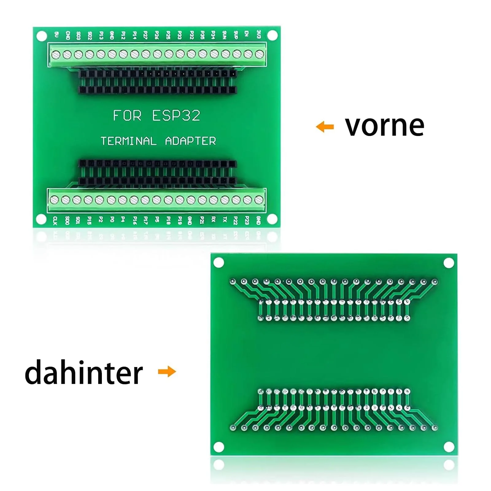 GERUI ESP32 Breakout Board, 38 Pin Development Board with Wireless WiFi Bluetooth Chip ESP-WR0OM-32 Microcontroller Development Board Pack of 3 - Image 3