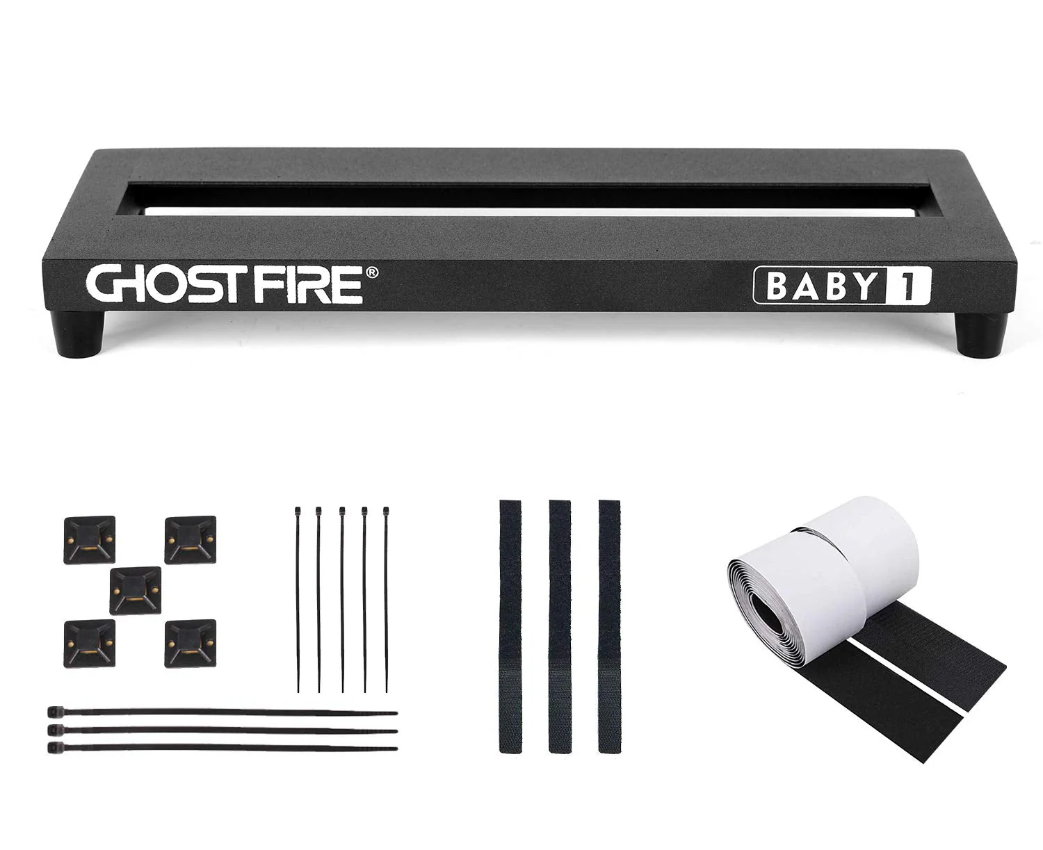 Ghost Fire Guitar Pedal Board Aluminum Alloy Effect Pedalboard,V Series (V-BABY1-PB(13.7''x5.5'')) 13.7''x5.5''