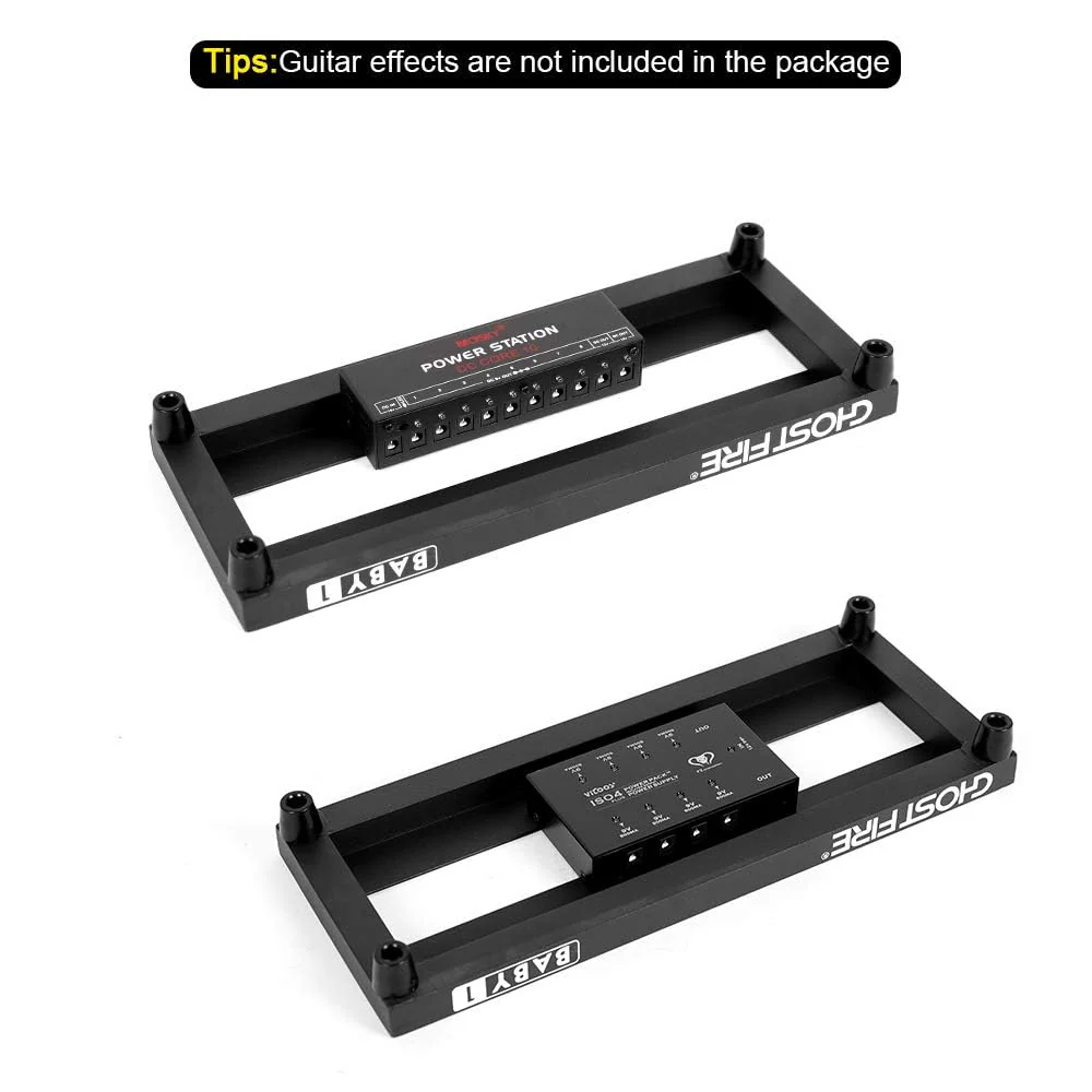 Ghost Fire Guitar Pedal Board Aluminum Alloy Effect Pedalboard,V Series (V-BABY1-PB(13.7''x5.5'')) 13.7''x5.5'' - Image 7
