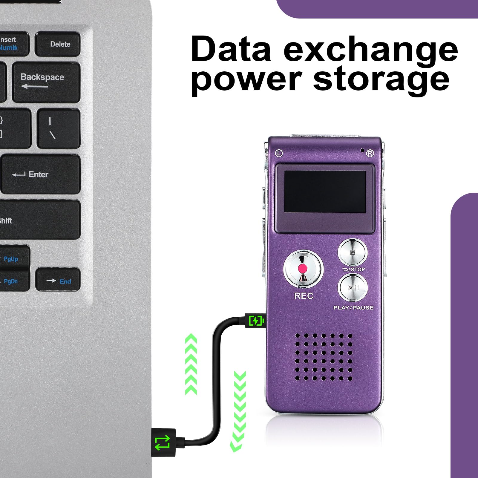 Ghost Hunting Equipment Paranormal Equipment Spirit Box for Ghost Hunting Digital Evp Voice Activated Recorder Rechargeable Recorder Device with Microphone, 8GB - Image 5