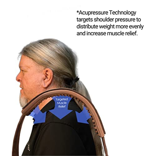 GIG STRAP PRO: World's Most Advanced Guitar Strap Pad w/Patented acupressure technology, relieves back & shoulder pain Brown - Image 2