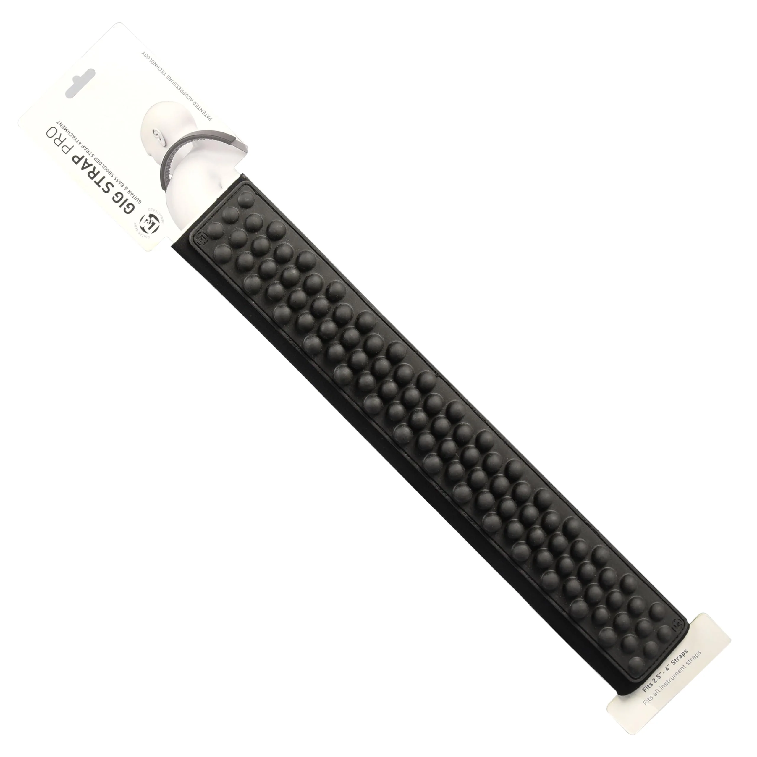 GIG STRAP PRO: World's Most Advanced Universal Guitar Strap Pad w/Patented acupressure technology, relieves shoulder & back pain, black