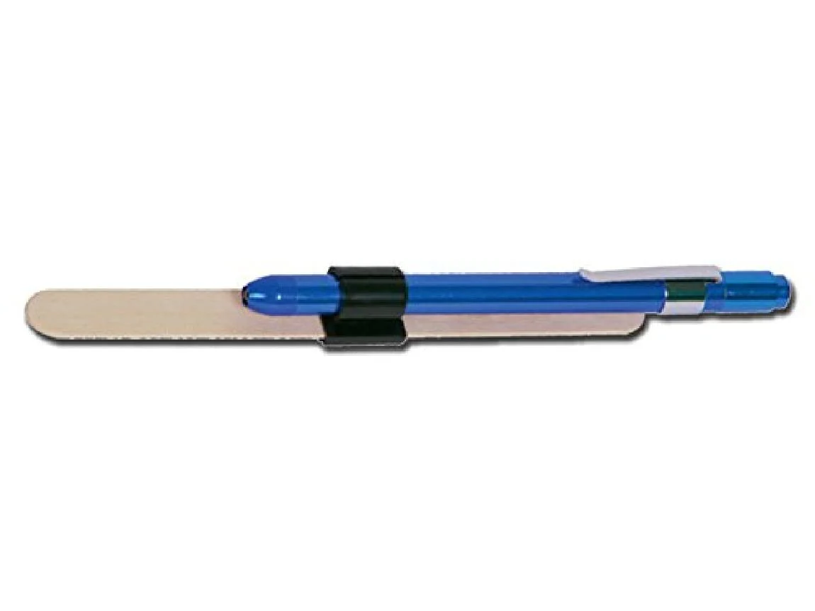 Gima - Delta Professional Blue LED Pen Light with Tongue Depressors Holder (Tongue Depressors Not Included) Supplied in Aluminium Box With tongue depressor holder