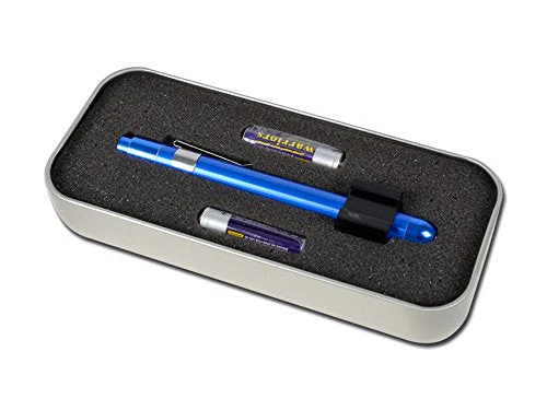 Gima - Delta Professional Blue LED Pen Light with Tongue Depressors Holder (Tongue Depressors Not Included) Supplied in Aluminium Box With tongue depressor holder - Image 3