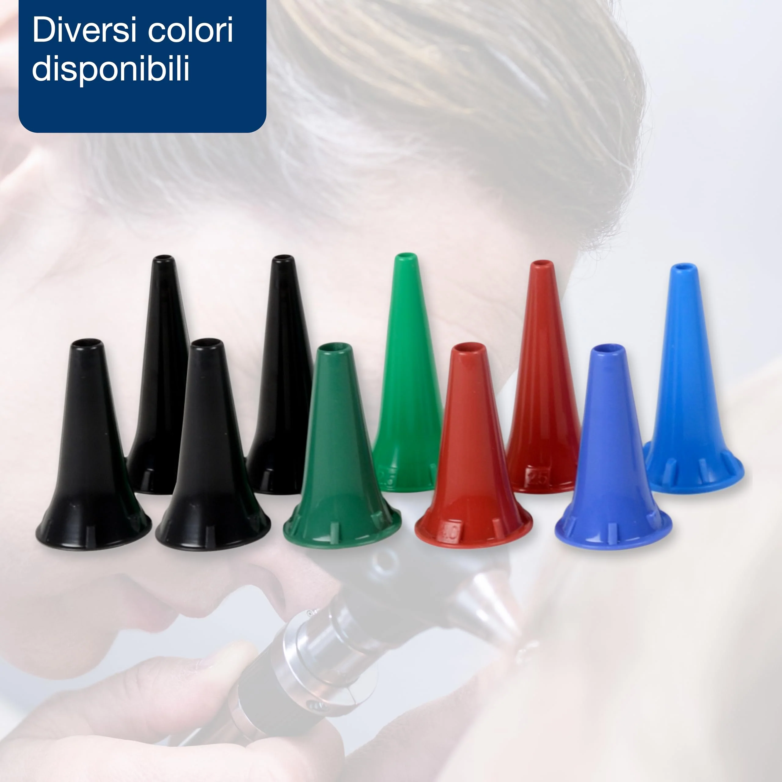 GIMA Disposable Mini Ear Speculum 4 mm - Black - fully compatible with mini series from HEINE, KAWE, RIESTER, GIMA and other brands - pack of 250 pcs 250 pieces Ø 4 mm - Image 5