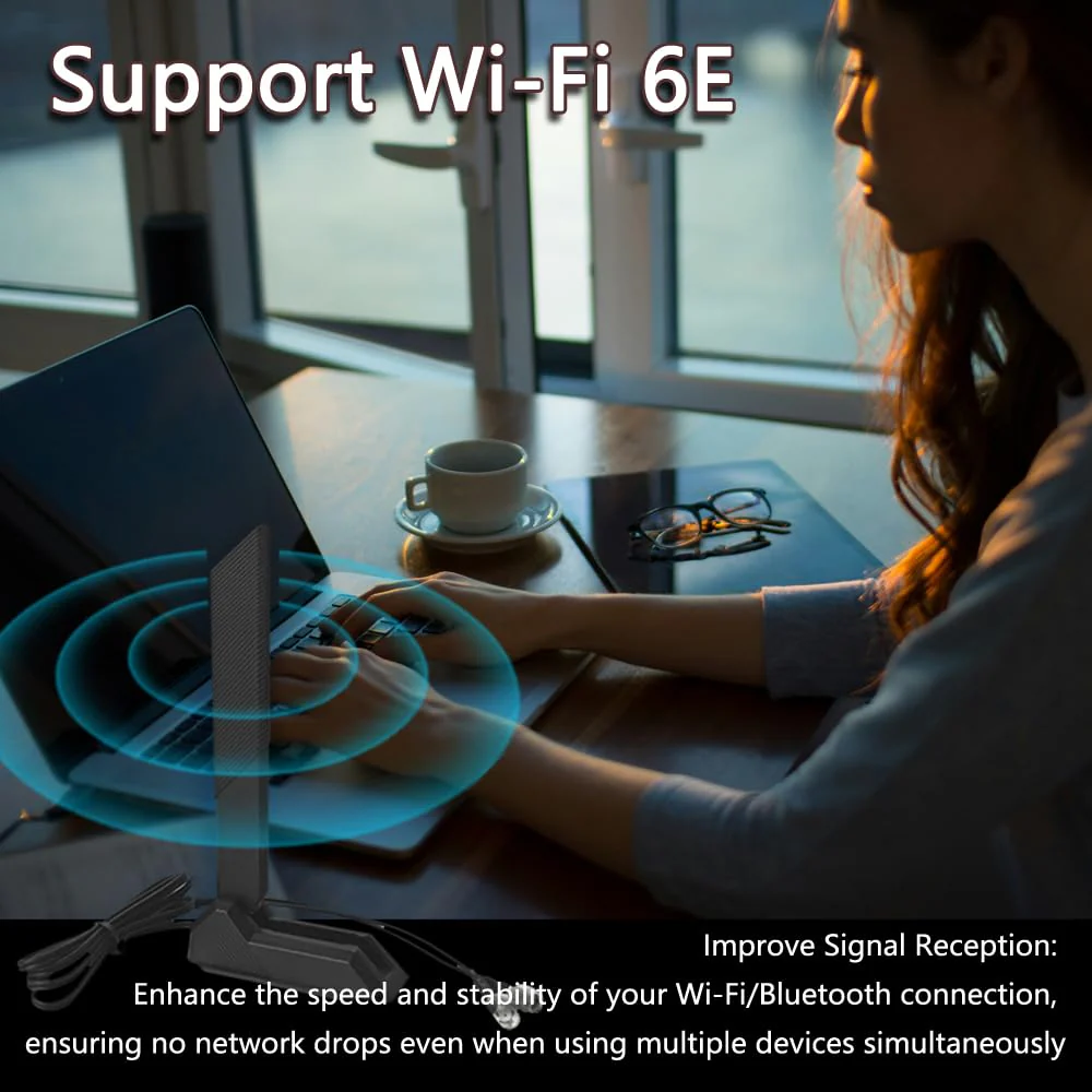 GinTai WiFi 6E Antenna for ASUS ROG Strix X570-E X570-PRO Gaming Z690-PLUS B550-A B450-F B650-A B650E-F Z690-F Z790-F Z790-A Z690-A Z790-E Z790-I Z690-E Gaming/ROG Strix B550-F Gaming/Prime B550-PLUS - Image 5