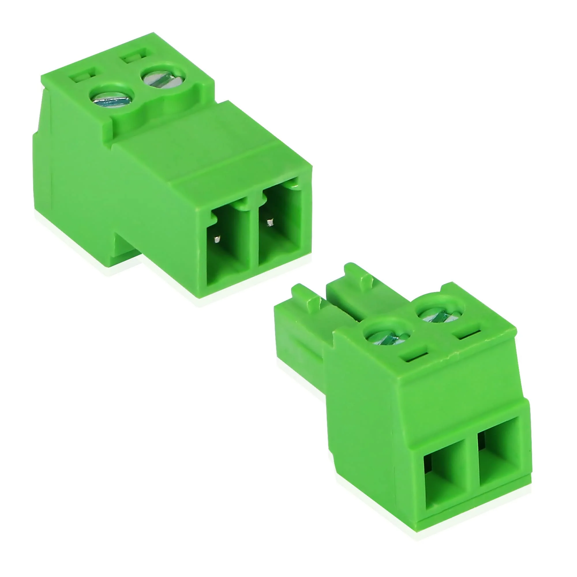 GINTOOYUN 5 Sets 3.81 mm Phoenix Plug 2 Pin, 300 V 15EDGRK 2-Pole 3.81 mm Earth Circuit Terminals, 3.81 mm Pitch 2P PCB Screw Terminals (Style 1) Style 1