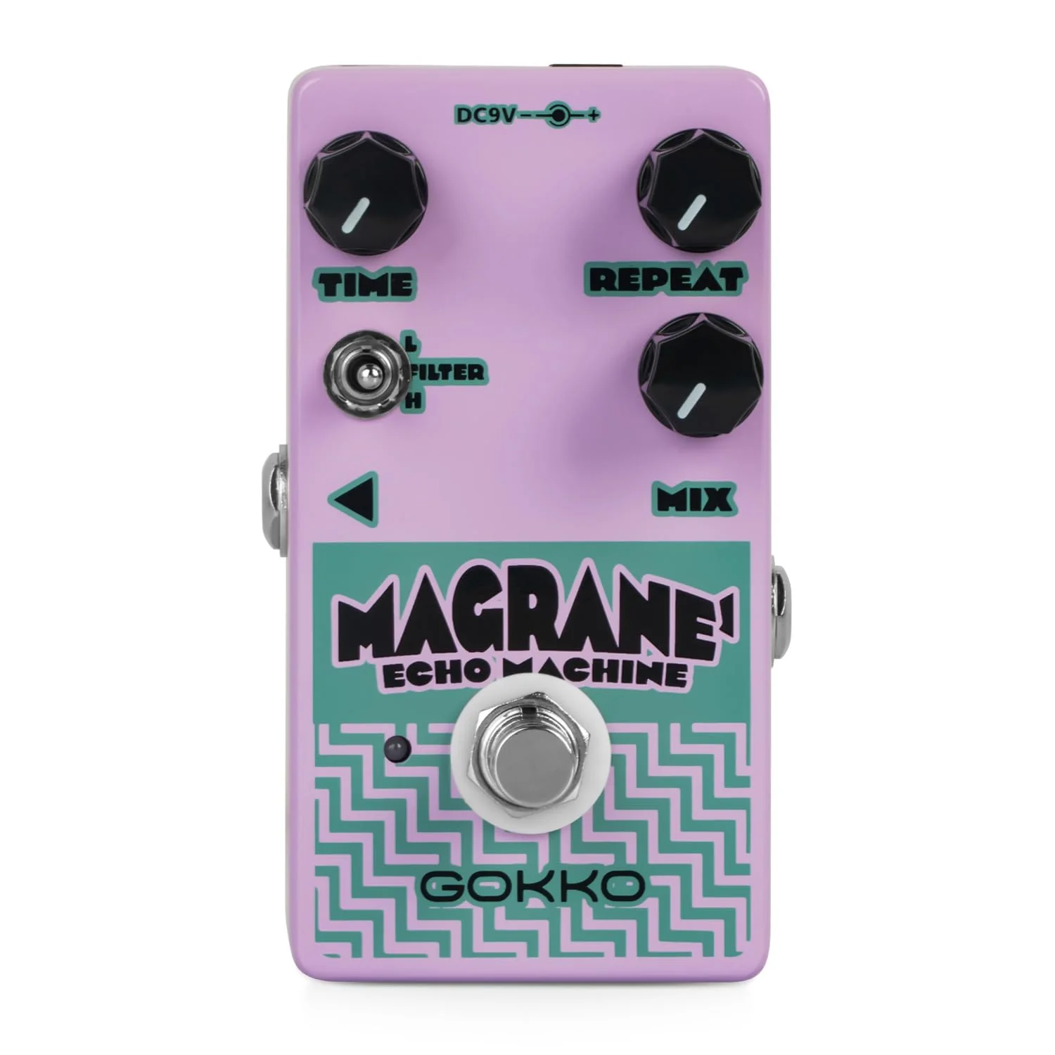 GK-63 Magrane’ Echo Machine – Guitar Delay & Echo Effects Pedal with Time, Repeat, Mix & Filter Controls, Boost/Kill Dry Options, Compact Analog-Style Stompbox