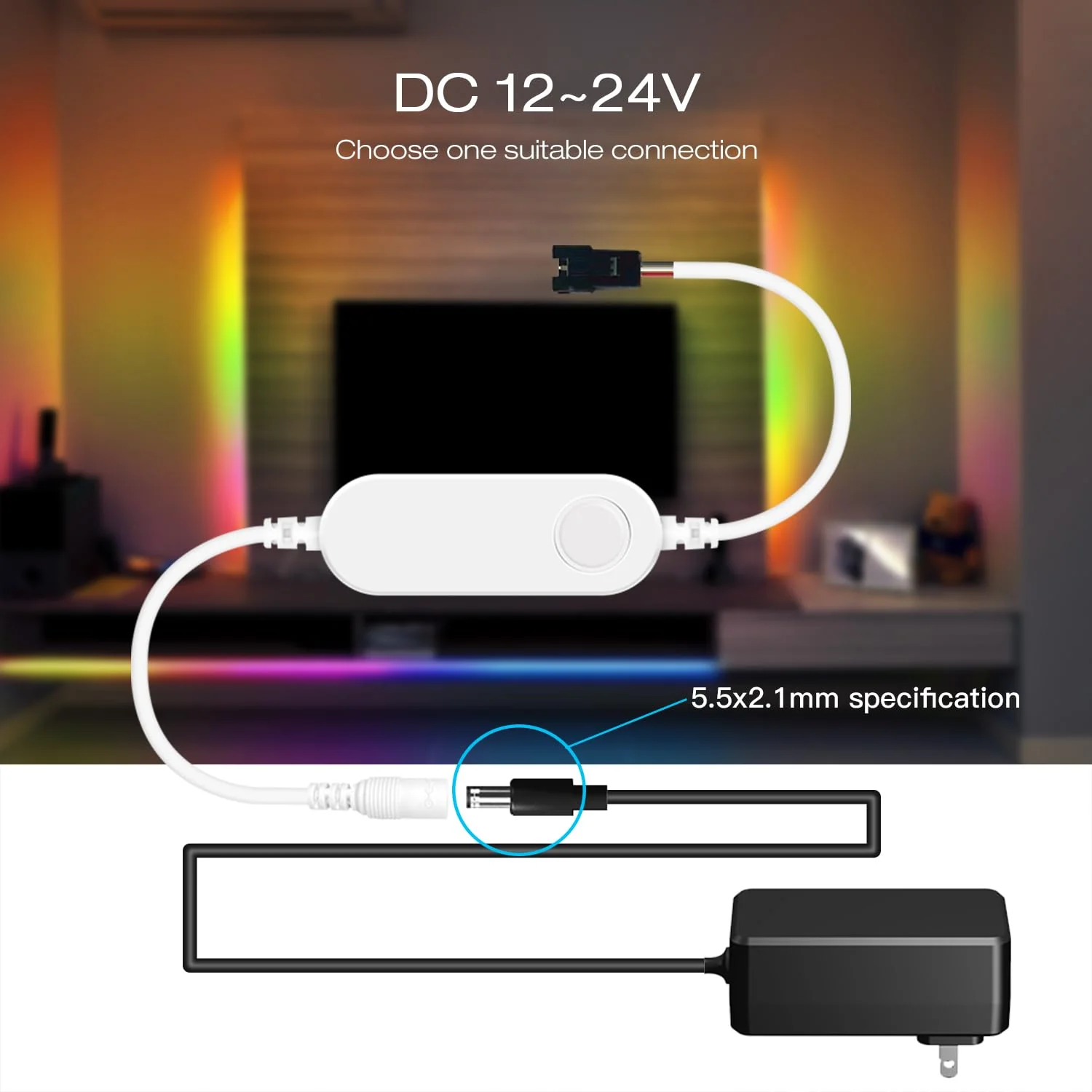 GLEDOPTO WLED ESP8266 Mini LED Controller DC12-24V RGB IC Digital Dynamic Light WS2811 WS2812 WS2812b SK6812 WS2815 Flexible DIY FCOB Addressable LED Strip - Image 5