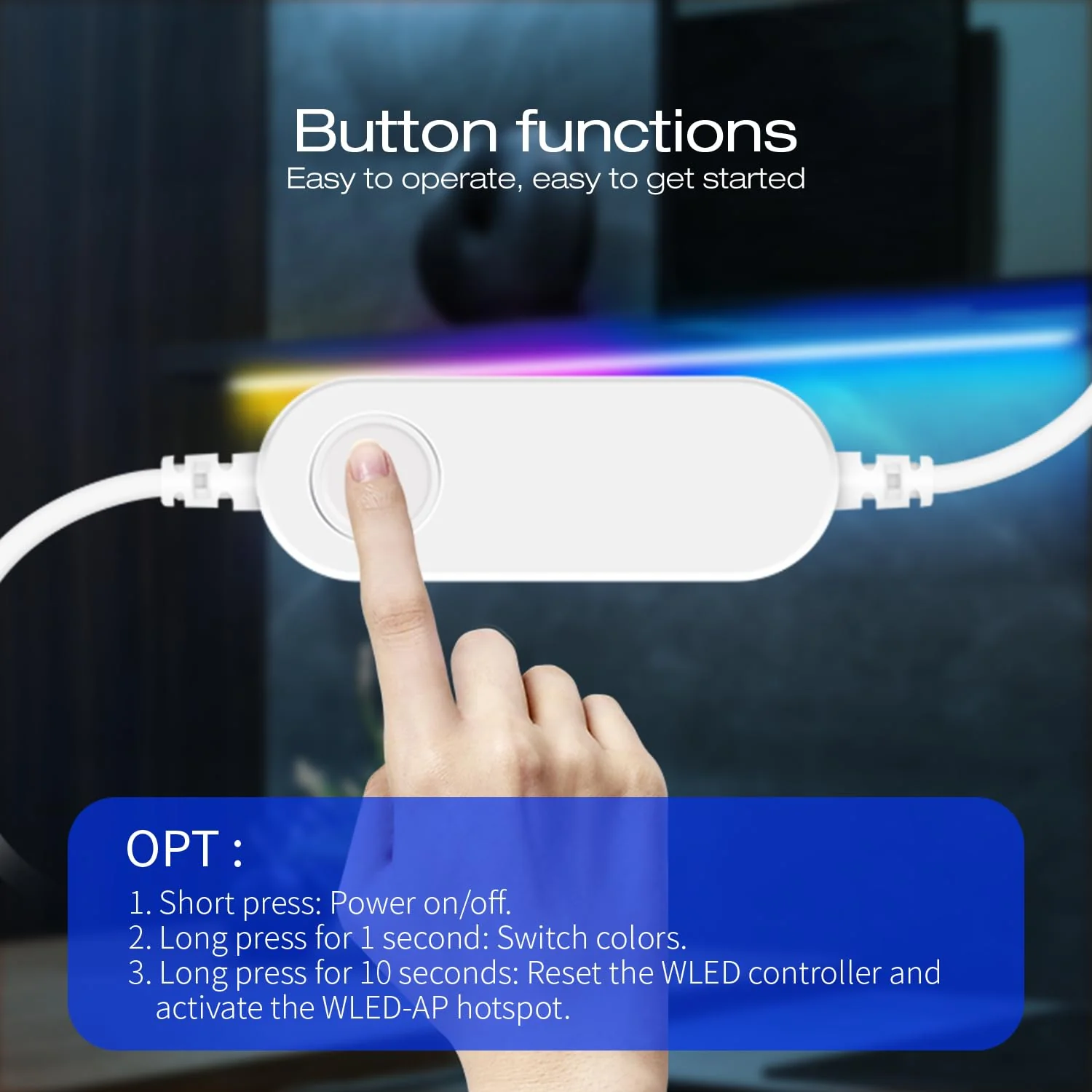 GLEDOPTO WLED ESP8266 Mini LED Controller DC12-24V RGB IC Digital Dynamic Light WS2811 WS2812 WS2812b SK6812 WS2815 Flexible DIY FCOB Addressable LED Strip - Image 6