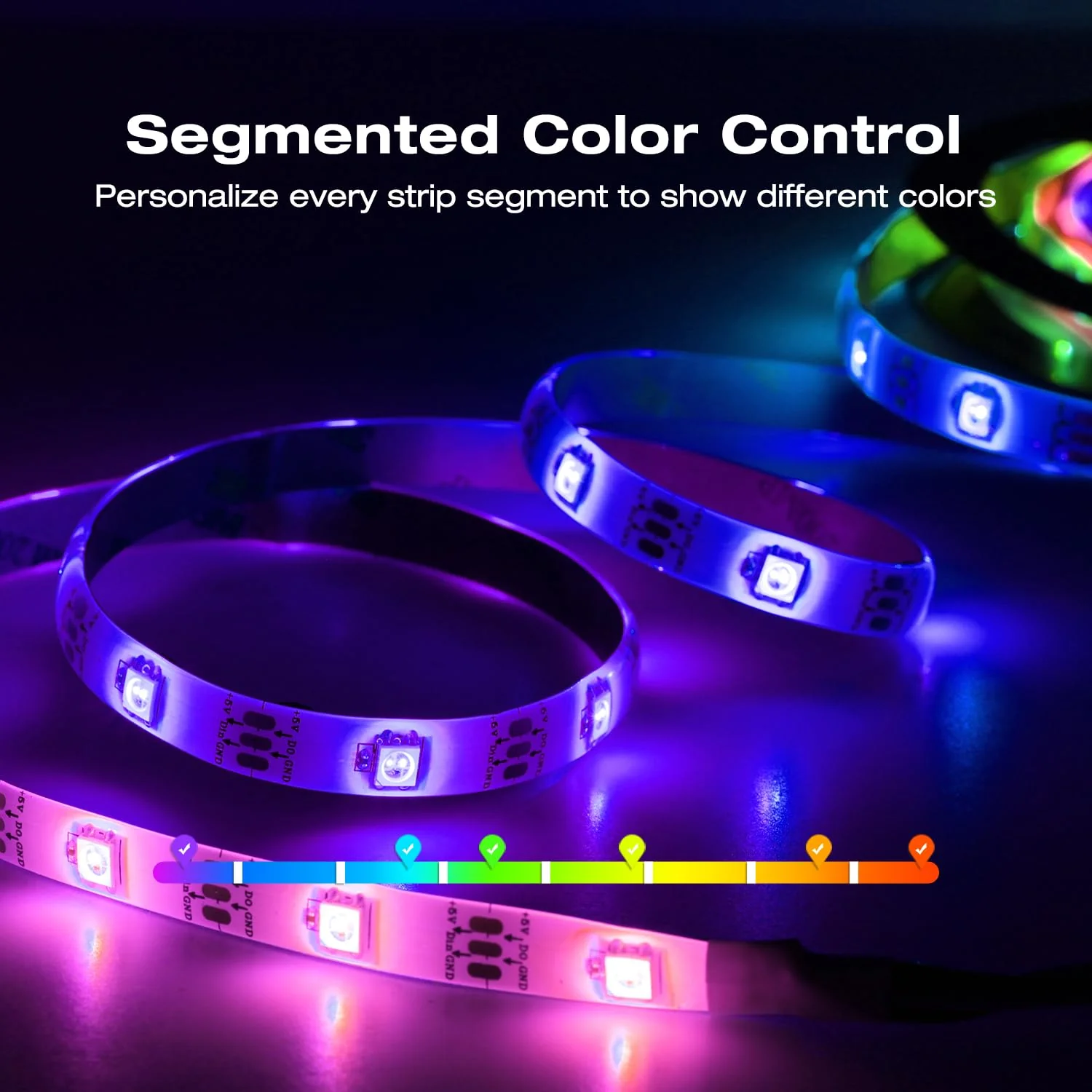 GLEDOPTO WLED Strip Controller LED Lighs Over 100 Dynamic Lighting Modes DIY WiFi APP Control 800 IC RGB RGBW for WS2812B WS2811 SK6812 TM1814 WS2813 WS2815 Addressable LED Light Strip - Image 5