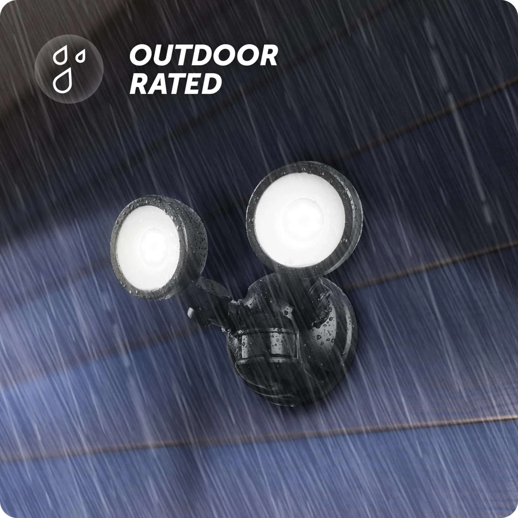 GLOBE Electric 10W Twin Head Motion Sensor LED Flood Light, 1000 Lumens, 180° Detection, 40-Ft Range, 4000K Daylight, Hardwired, Weather Resistant, 17000200 Black, 1000 LM - Image 2