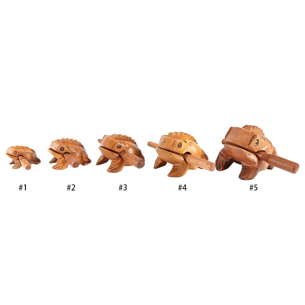 GLOGLOW Wooden Frog Guiro Rasp, Thailand Traditional Craft Musical Instrument Tone Block (12.7CM/5Inch) - Image 6