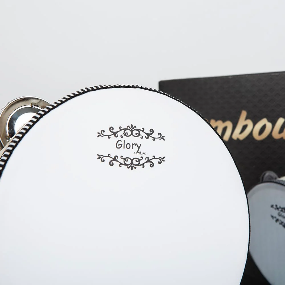 Glory Hand Held Tambourine Drum 6 inch Bell Birch Metal Jingles Percussion Gift Musical Educational Drum Instrument for KTV Party Games (6 inch) 6" - Image 8