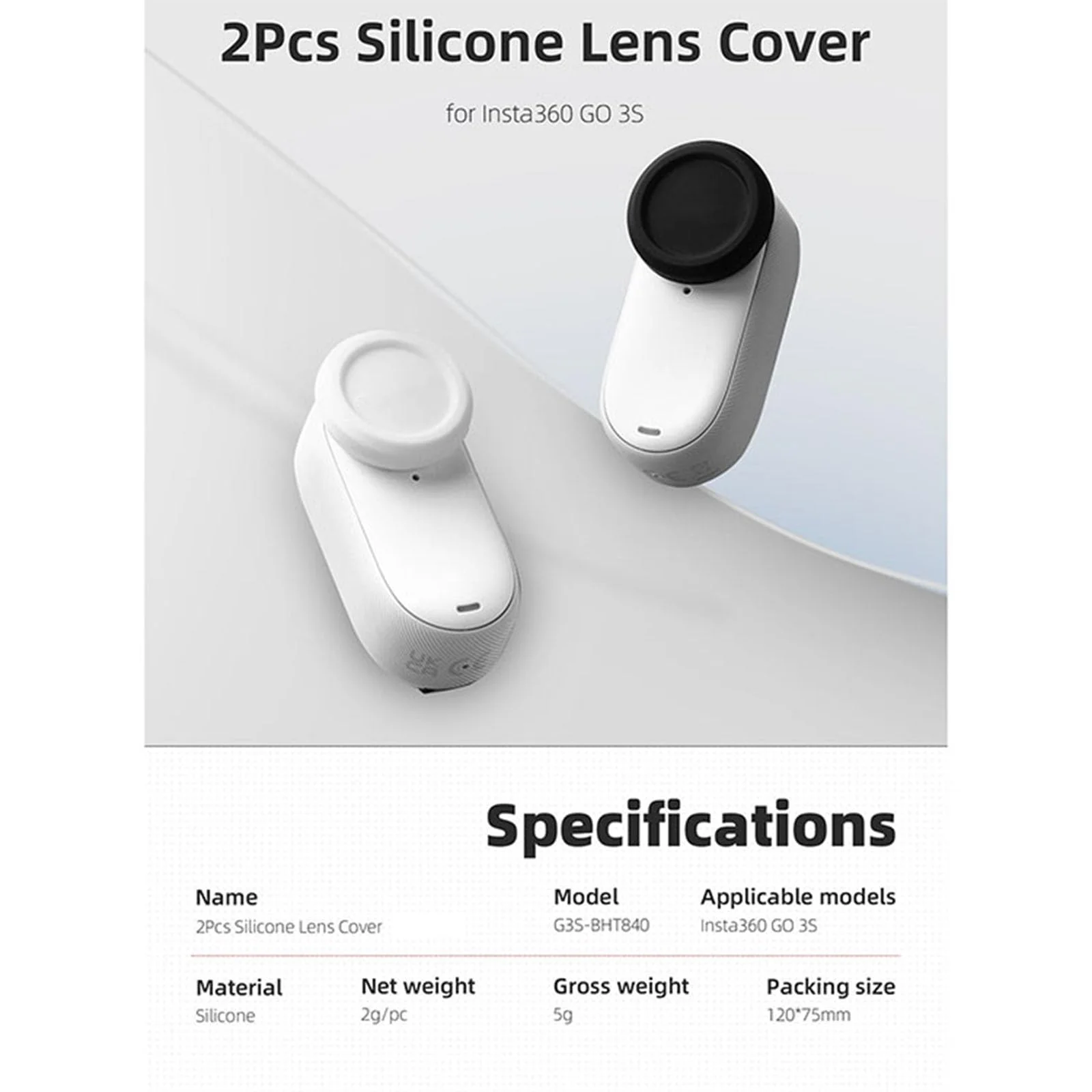 GO 3S Silicone Lens Cover Cap, Anti-Scratch and Dust-Proof Lens Protective Cover Compatible for Insta360 GO 3S Thumb Camera Accessories - Image 8