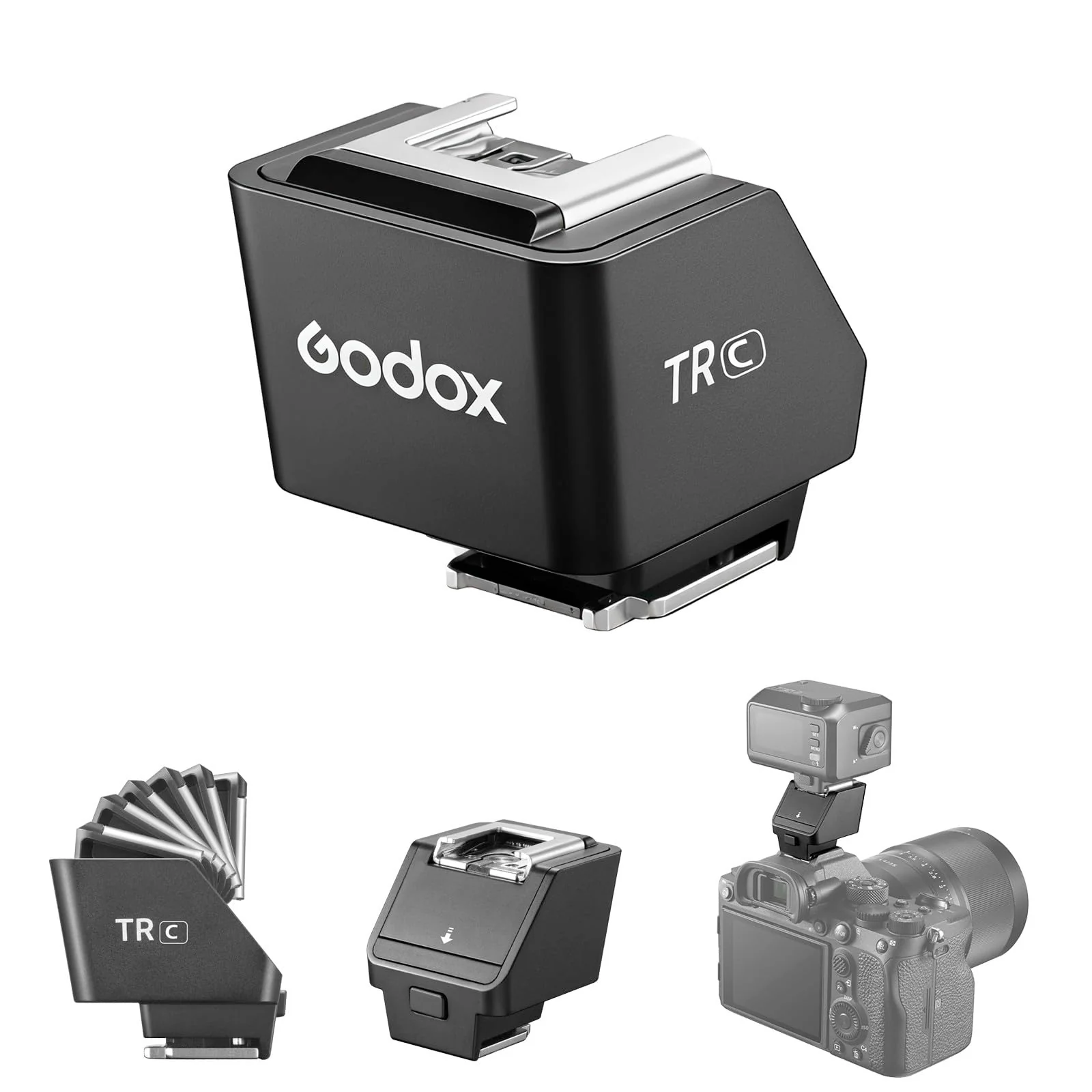 Godox TR-C TTL Hot Shoe Riser for Canon Cameras,0-90° Angle Adjustment,30mm Height Increase, Reduce Lens Shadow Compatible with Godox iT30 Pro C,iT20 C,iT22C,iM30,iM20,iM22 Mini Flash