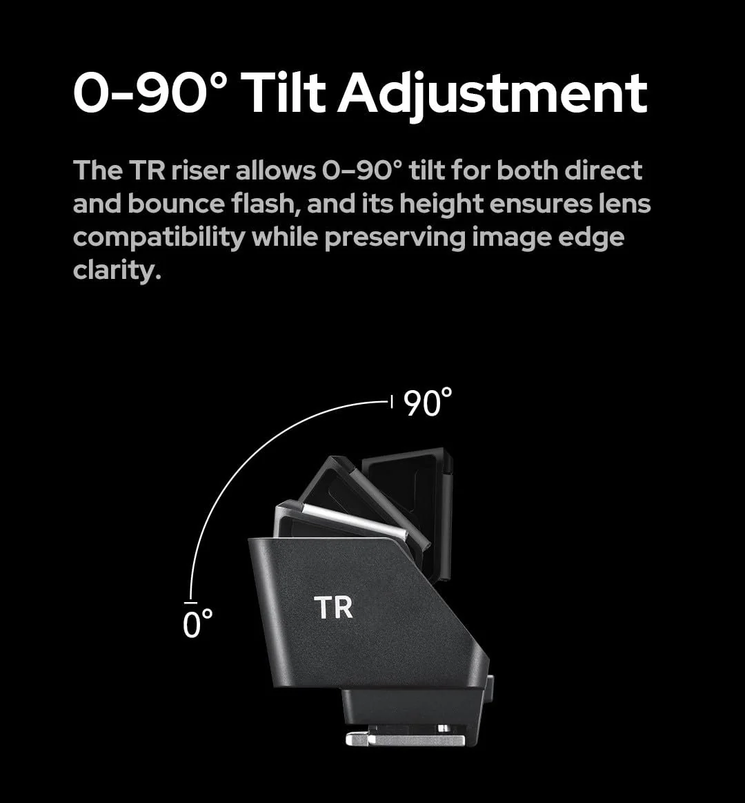 Godox TR-C TTL Hot Shoe Riser for Canon Cameras,0-90° Angle Adjustment,30mm Height Increase, Reduce Lens Shadow Compatible with Godox iT30 Pro C,iT20 C,iT22C,iM30,iM20,iM22 Mini Flash - Image 4