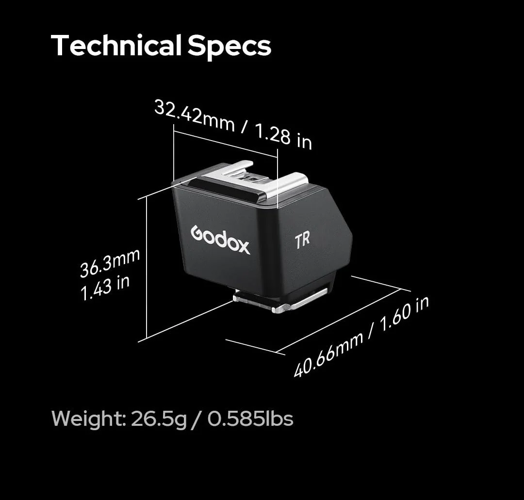 Godox TR-C TTL Hot Shoe Riser for Canon Cameras,0-90° Angle Adjustment,30mm Height Increase, Reduce Lens Shadow Compatible with Godox iT30 Pro C,iT20 C,iT22C,iM30,iM20,iM22 Mini Flash - Image 5