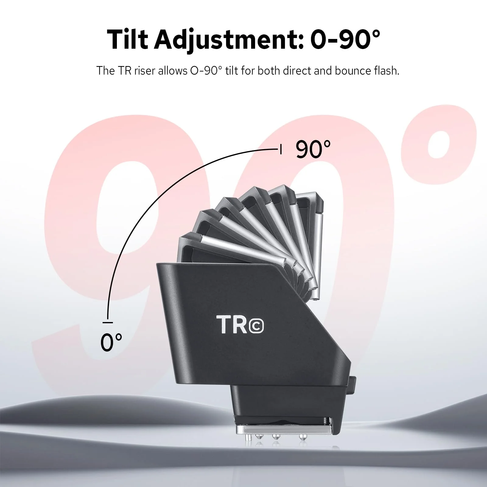 Godox TR-C TTL Hot Shoe Riser for Canon, with 6 Adjustment Levels (0-90°) TTL Function HotShoe Extender Mount Adapter for Godox TTL Mini Flash iT20 iT30Pro - Image 4