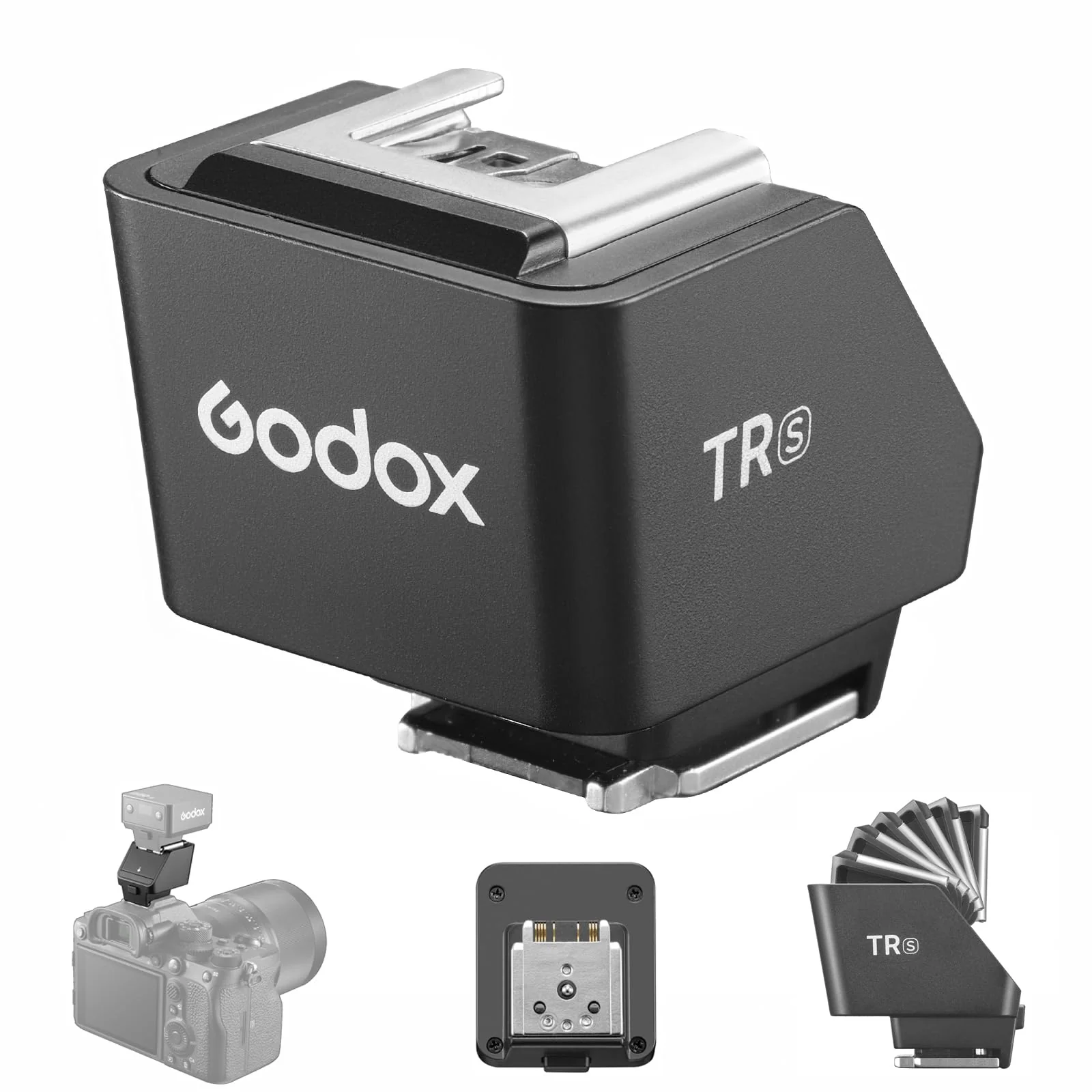 Godox TR-S TTL Hot Shoe Riser for Sony Camera, Hot Shoe Extender for Godox iT30Pro-S iT20-S iT22-S iM30 iM20 iM22 Mini Flash, 0-90° Tilt Adjustment, Raises 30mm Height, Reduce Lens Shadow
