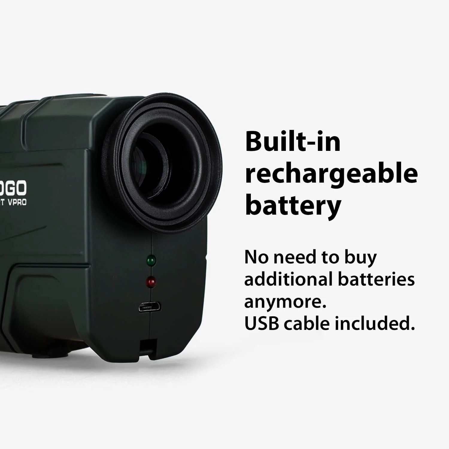 Gogogo Sport Vpro Green Hunting Rangefinder -1200 Yards Laser Range Finder for Hunting and Golf with Speed, Slope, Scan and Normal Measurements, Rechargeable 1200 Yard - Image 6