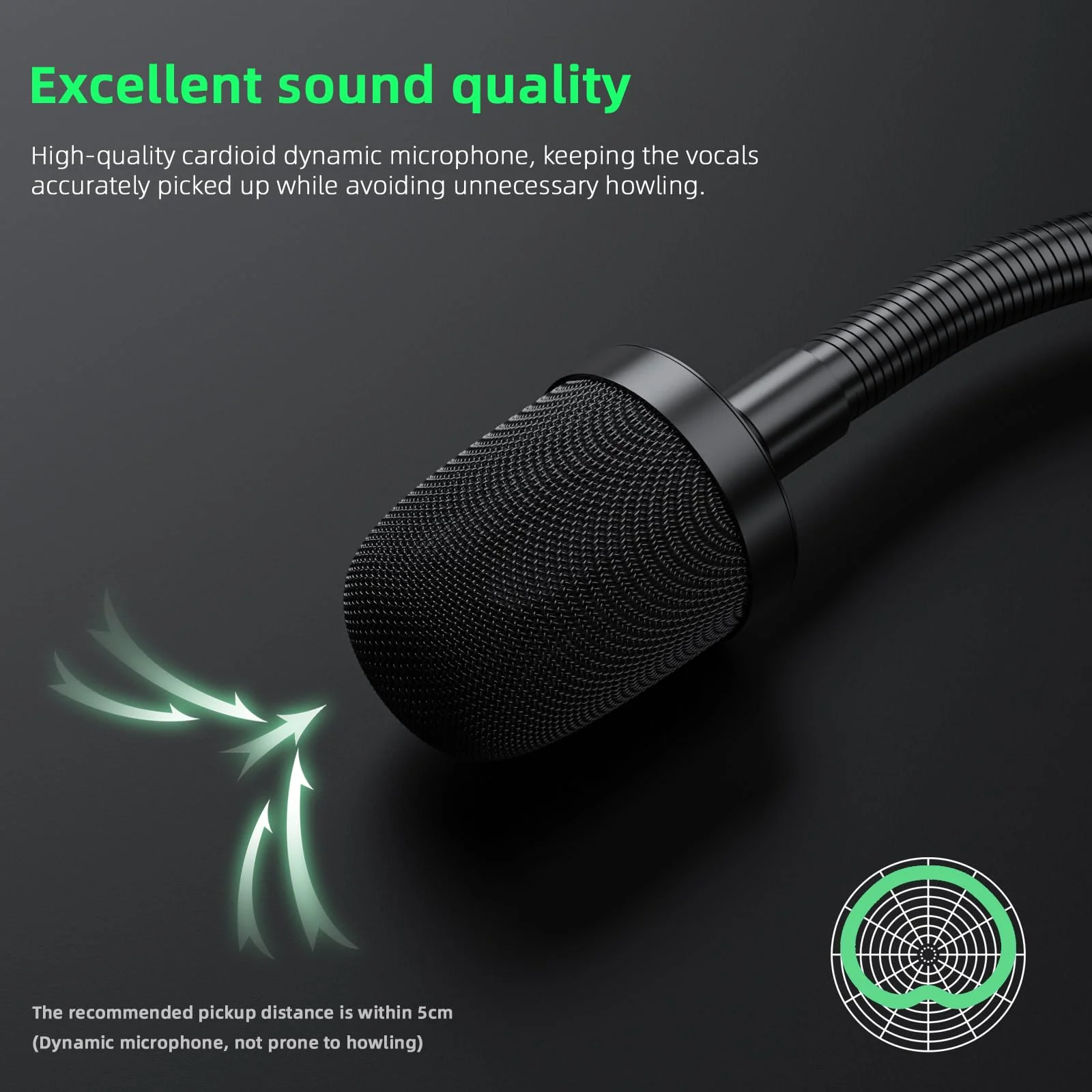 Gooseneck Microphone, 23 Inch DJ Microphone for Audio Mixer, Professional XLR Wired Dynamic Mic, Extended Black Metal Noise Reduction Mic, Supports 360° Rotation and Bending - Image 6