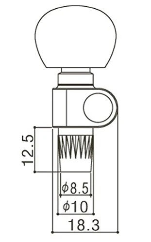Gotoh 5th-String Banjo Tuner (Bonus ALS Fret Polishing Kit) SPBJ5-AIN Model Tuner by Gotoh Japan Nickel with Pearloid Button - Fret Polishing Kit by Australian Luthier Supplies - Image 4