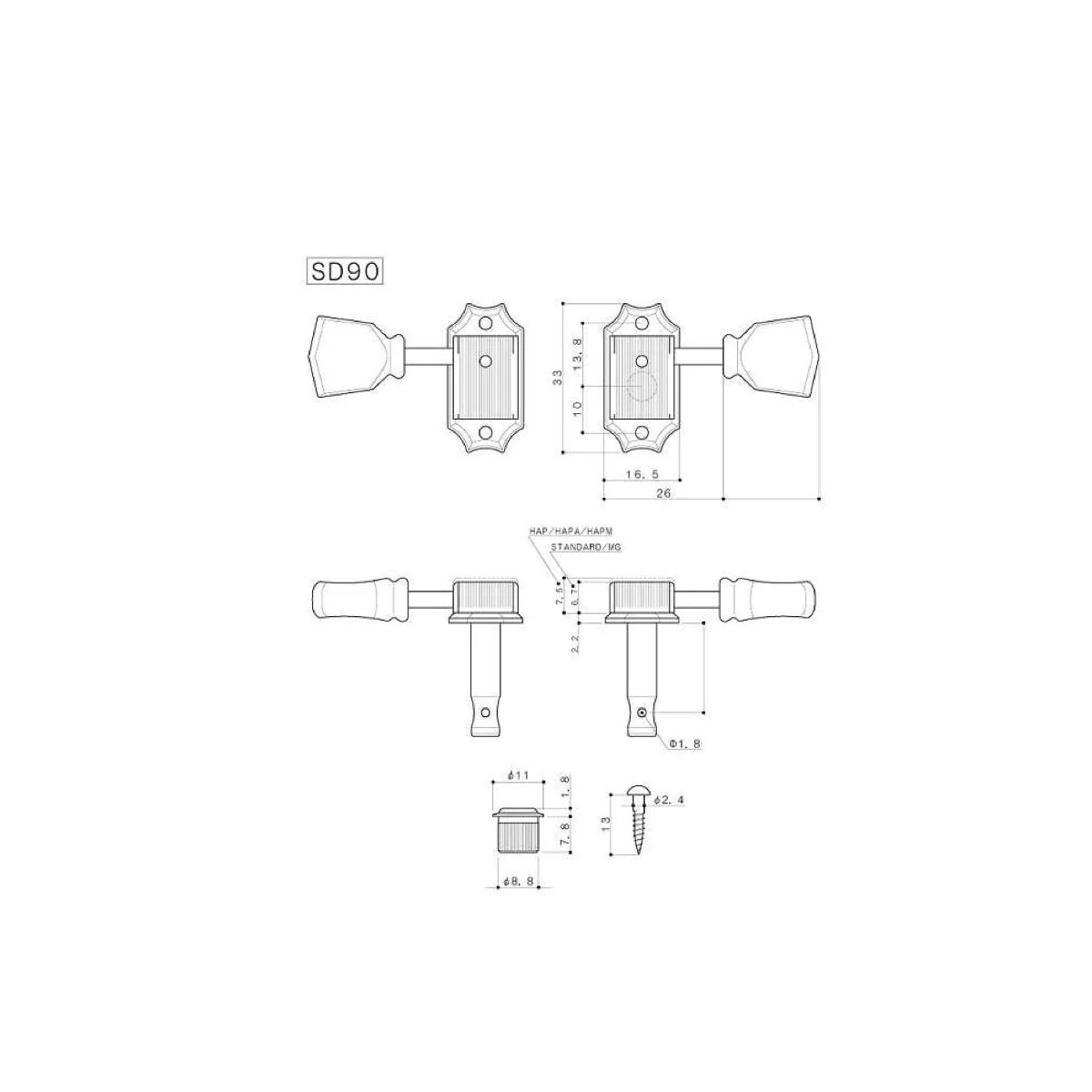 Gotoh Locking Tuners Nickel (3 per side) - Image 4