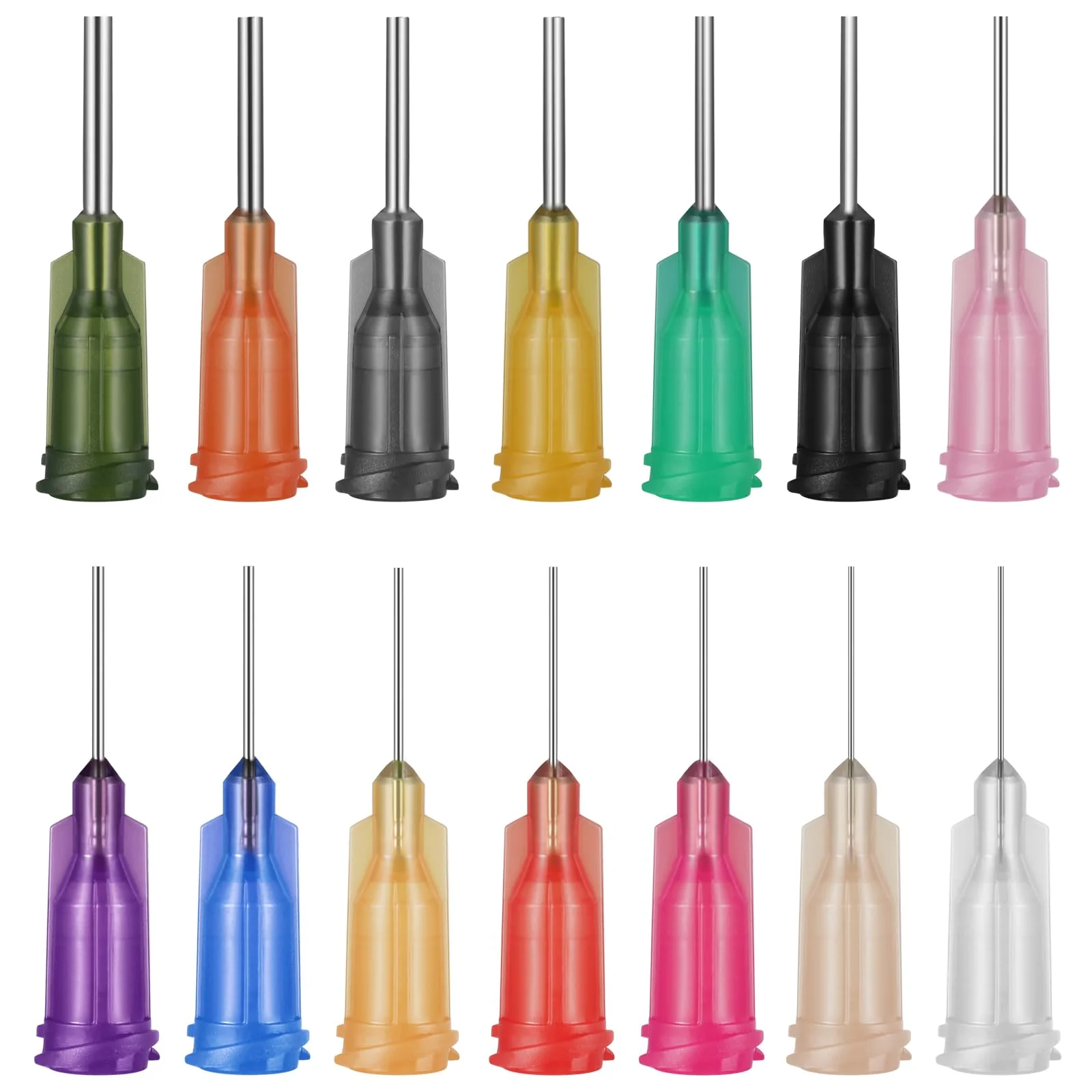 GOTRUST 1/2 inch blunt tip dosing needle, 140 pieces dispensing needle sets, syringing needles blunt, blunt syringe needle, syringe needles for refilling inks, glue and syringe