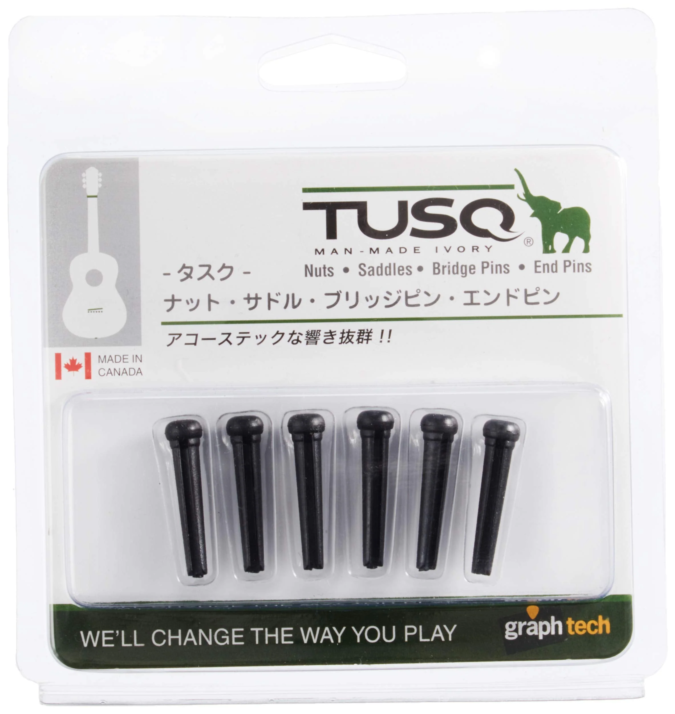 Graph Tech Guitar Parts (PP-2182-00) Black Paw Dot Traditional Type - Image 2