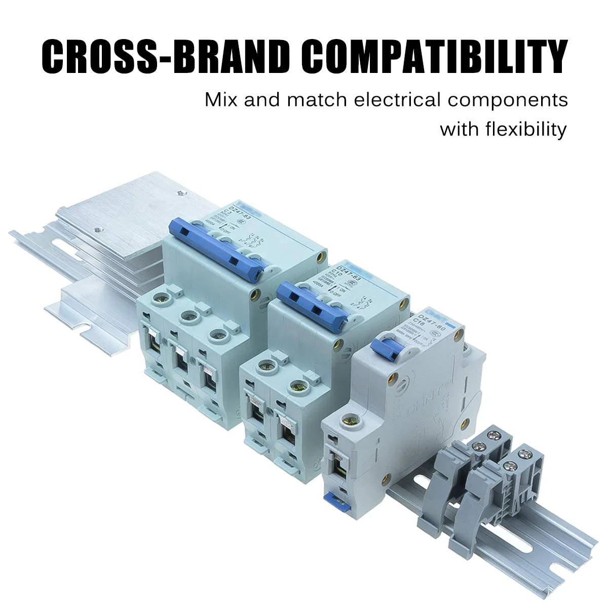 Greluma 4pcs DIN Rail - 2pcs 20cm + 2pcs 30cm Aluminium DIN Rail for Electric Control Cabinets - Width 35mm, Height 7.5mm, Thickness 1.2mm 2 pieces 20 cm + 2 pieces 30 cm - Image 3