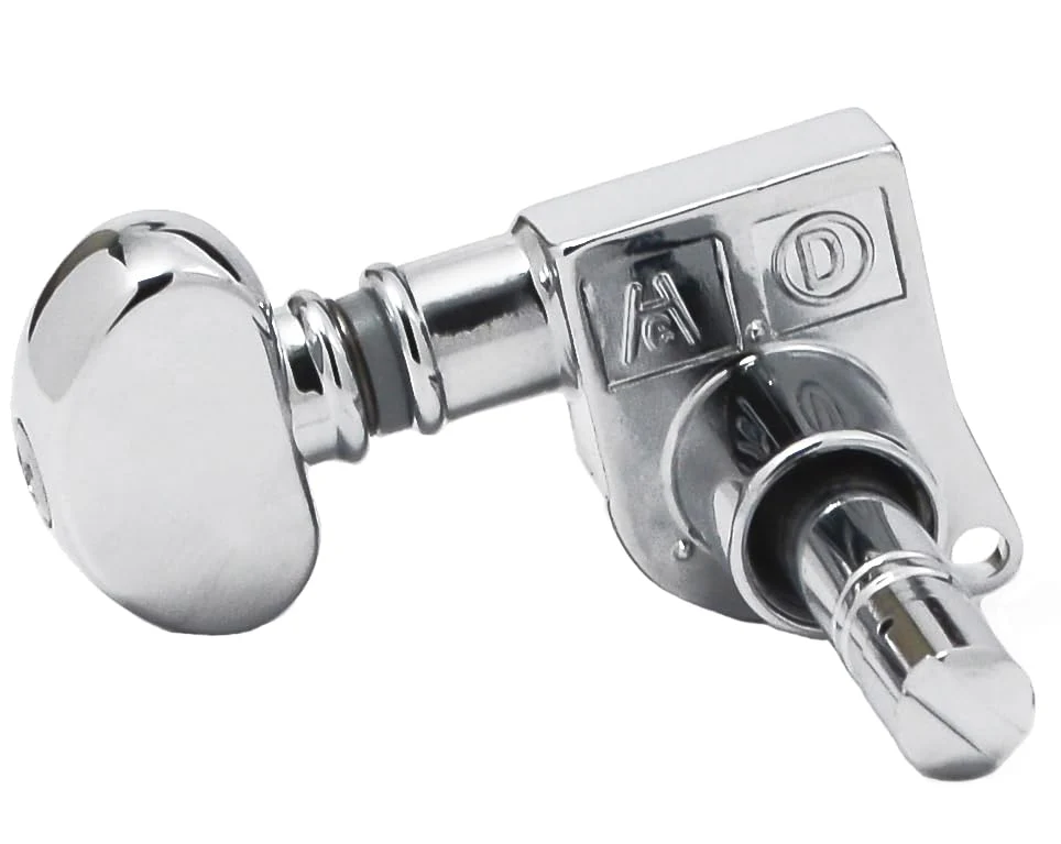 Grover 406C Locking Rotomatics Guitar Tuners, Tuning Machines Set 3+3 18:1 Chrome Mid-Size "Mini" Tuning Keys with Tonebird Dunlop Polish Cloth Bundle Tuner Heads with Small Kidney Button - Image 5