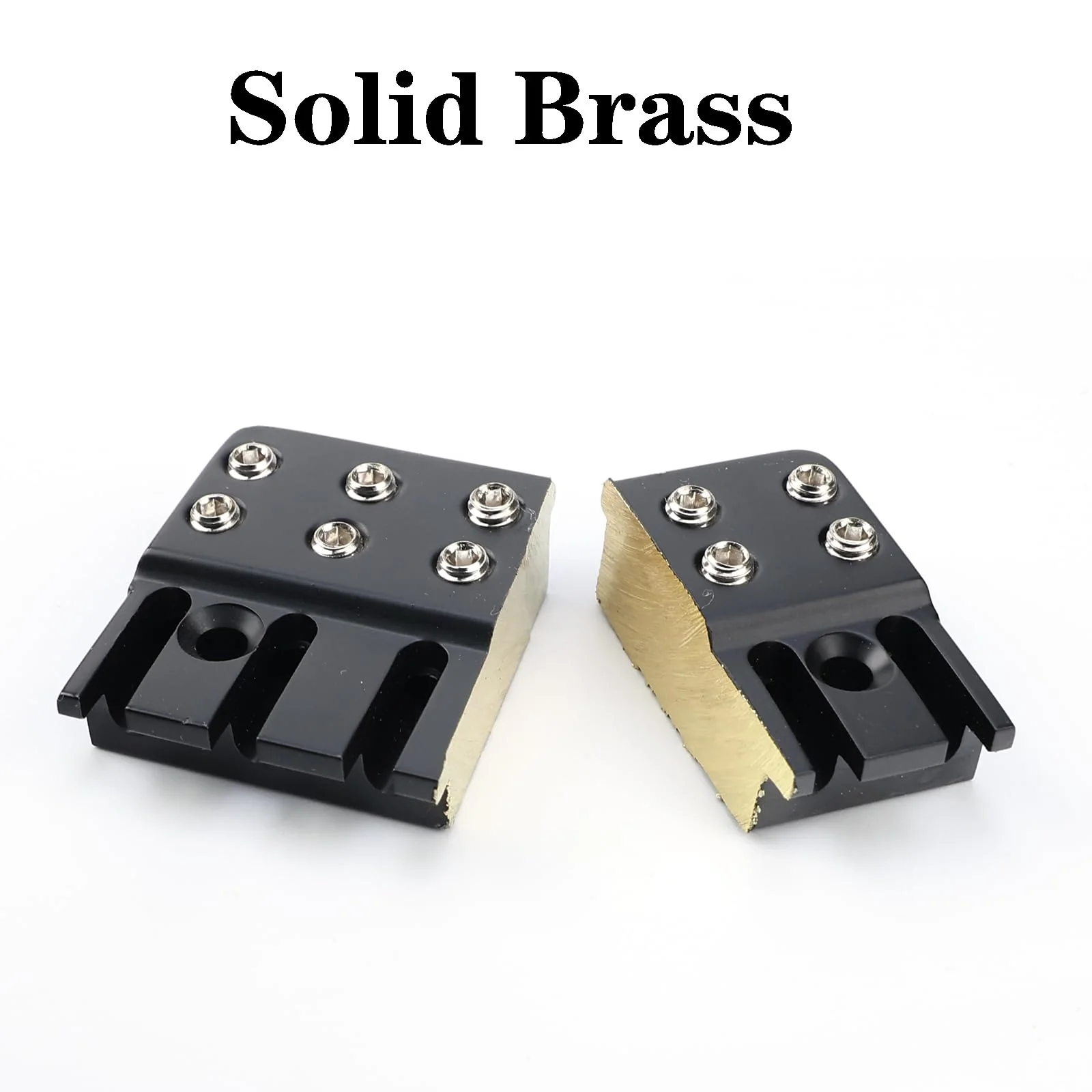 Guitar Bridge String Locks Black 5 String Bass String Locking Nut Headless Bass Guitar String Lock Brass String Locking for Headless Electric Bass Guitar Replacement Parts 5 String Lock - Image 3
