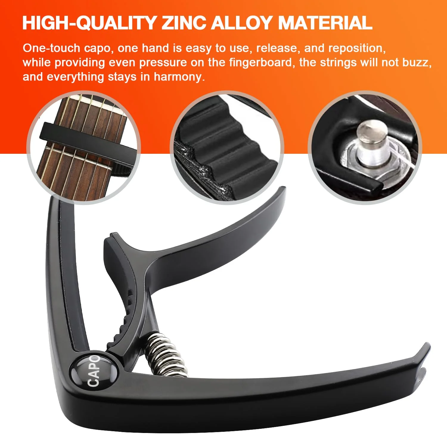 Guitar Capo, Capo, Capo for acoustic guitar, acoustic guitar capo, Capo for electric guitar, Guitar Capo for acoustic, Electric guitar capo, Kapo, acoustic guitar capo 6 string, Guitar capos - Image 5