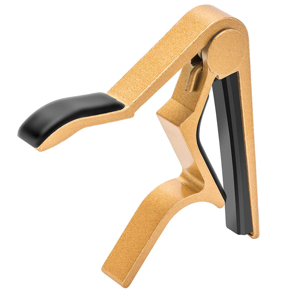 Guitar Capo for Acoustic and Electric Guitars with 6 String Aluminum Material Acoustic Electric Tools Colorful - Gold Yellow - Image 5
