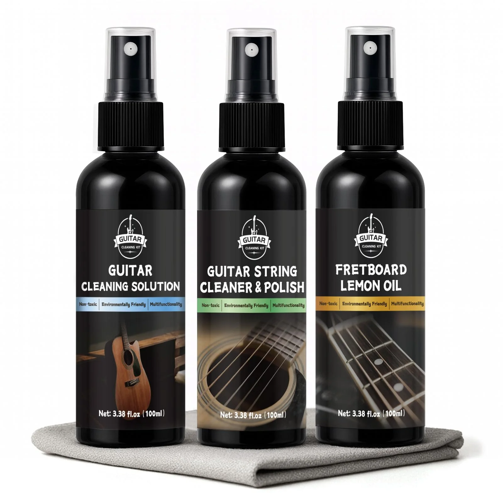 Guitar Cleaning Kit, All-in-One Guitar Maintenance Kit for Guitar Cleaning and Maintenance, Ideal for Beginners and Professionals