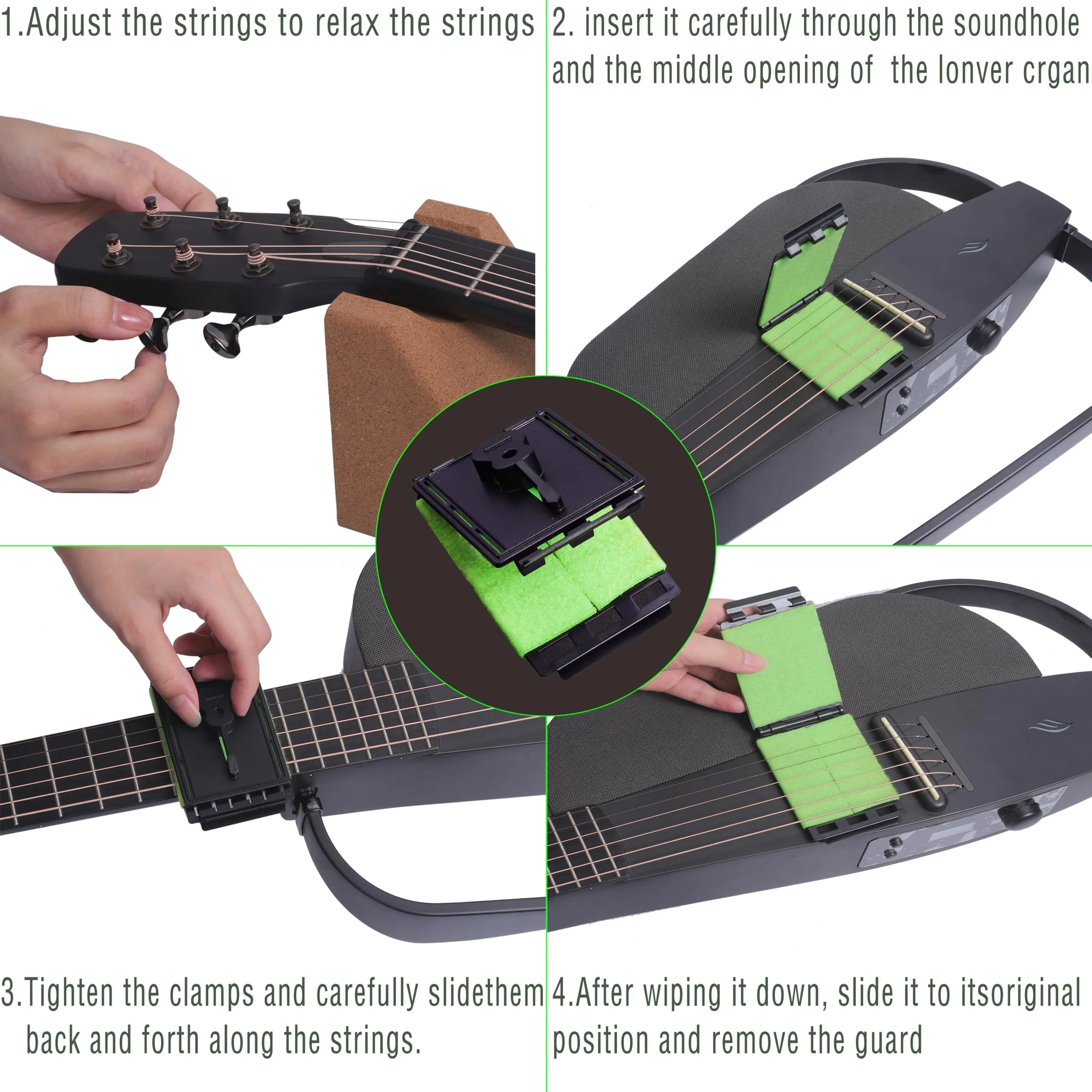 Guitar Cleaning Kit Including Guitar Work Mat,Guitar Neck Rest,Guitar String Winder and Cutter Tool for Acoustic Guitar Electric Guitar Ukulele Violins Bass Banjo, Gift for Musicians - Image 6