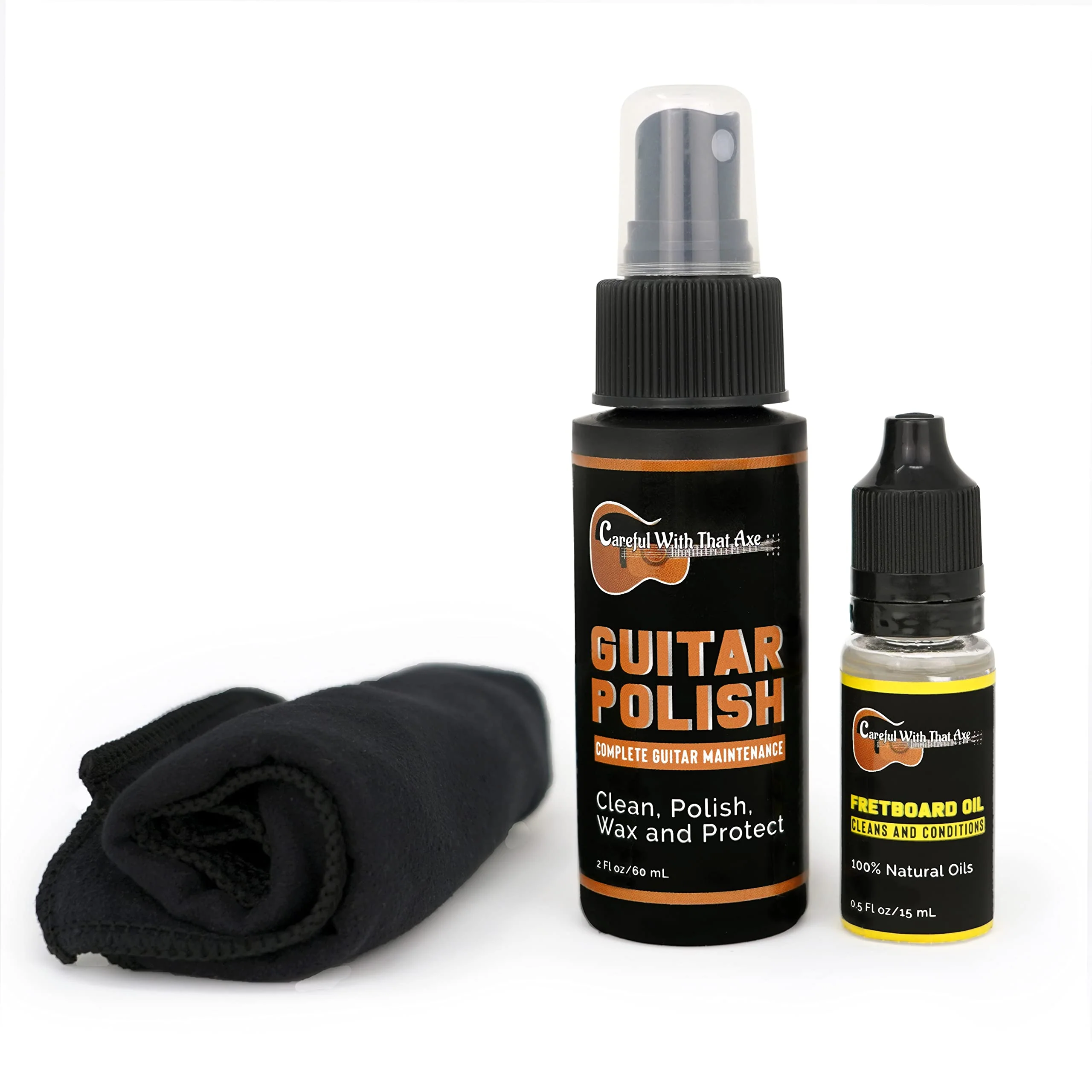 Guitar Cleaning, Polish and Oil Care Kit - Guitar Oil and Cleaner for Body and Fretboard Fingerboard - Cleans, Polishes, and Protects 1 Pack