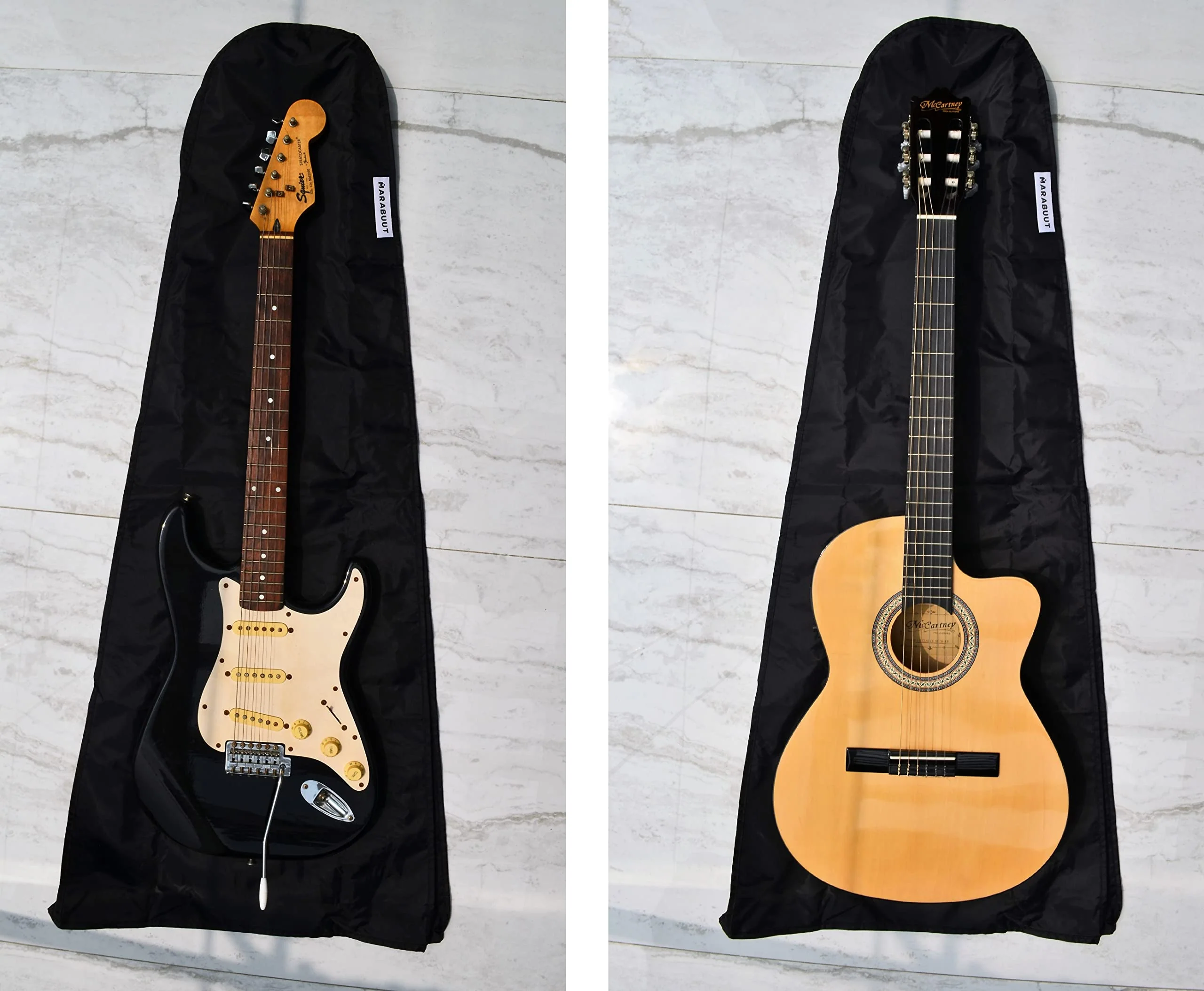 Guitar Dust Cover Bag Protective and Storage for Acoustic Electric and Bass Guitars From Sun Dust Dirt UV Rays Moisture Water Resistant 4 20D Oxford Polyester Complete with Microfiber Cloth - Image 2
