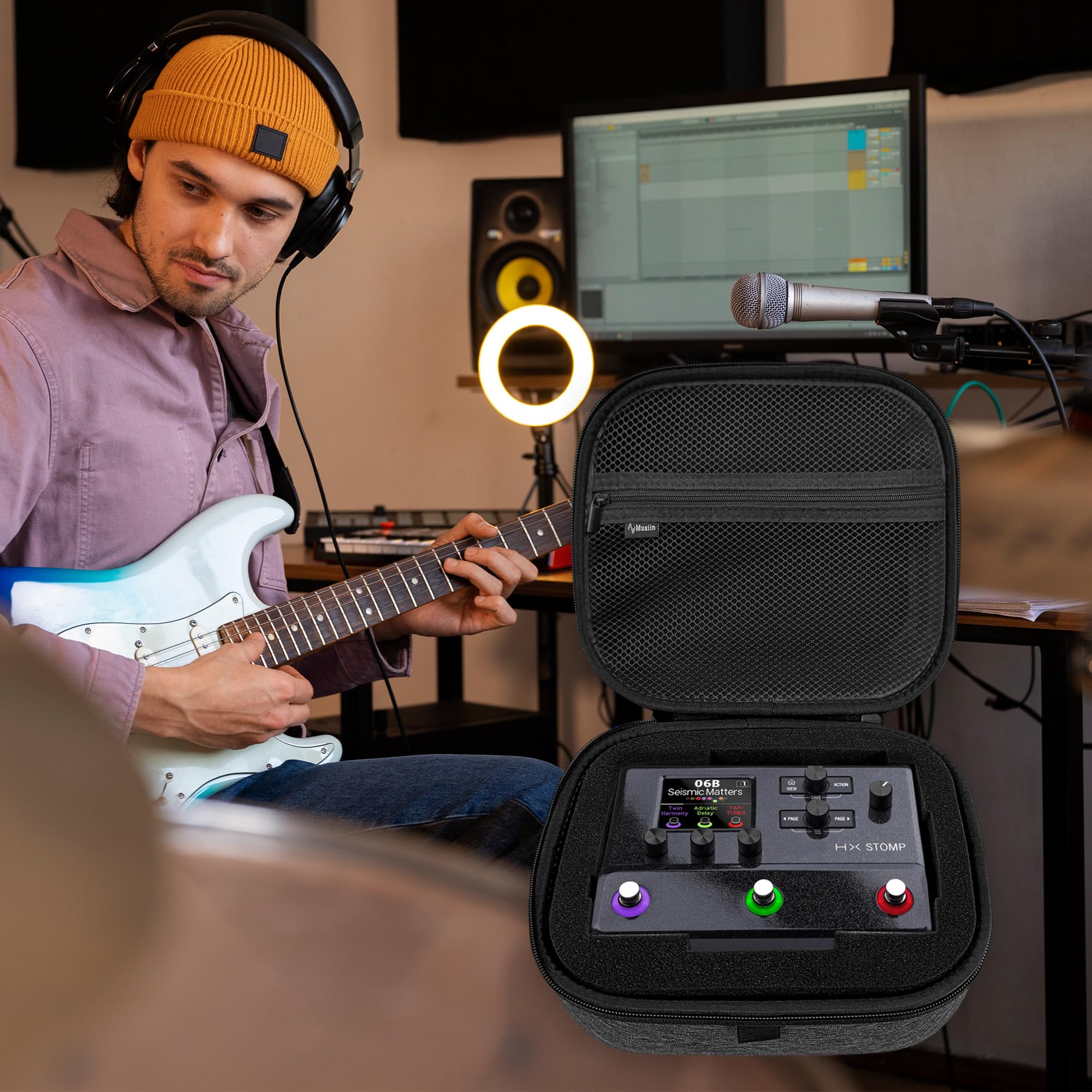 Guitar Effects Pedal Case Compatible with Line 6 HX Stomp, Portable, Shockproof, and Waterproof for Daily protect Ultimate Music Creation. - Image 6