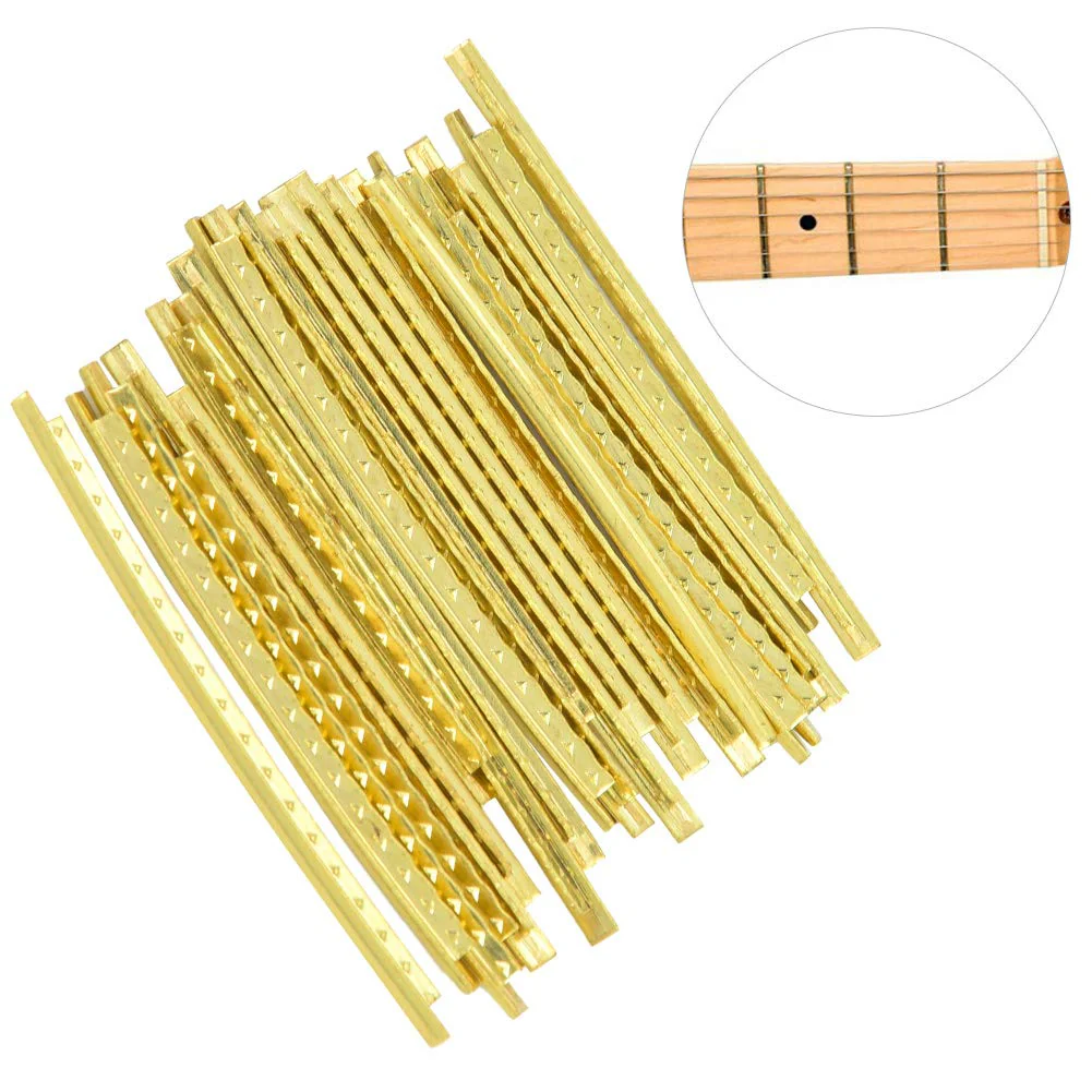 Guitar Fret Wires, 24pcs 2.7mm Electric Guitar Fret Wire, Brass Fretwire for Electric Guitar Bass Guitar Fingerboard Replacement - Image 4