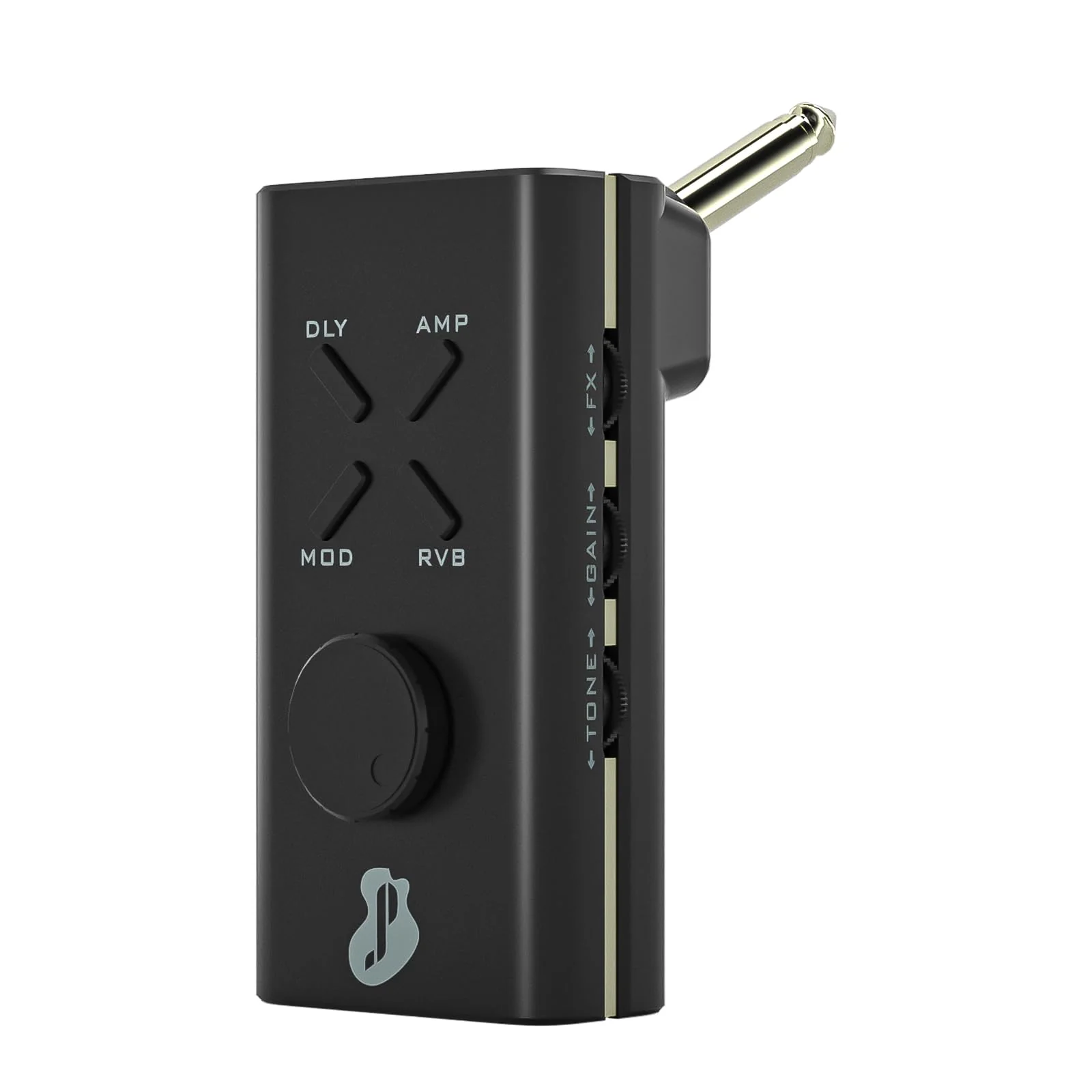 Guitar Headphone Amp, Mini Guitar Headphone Amplifier USB Rechargable Portable Pocket Guitar Amplifier with 24 Guitar Effects (Black) Black
