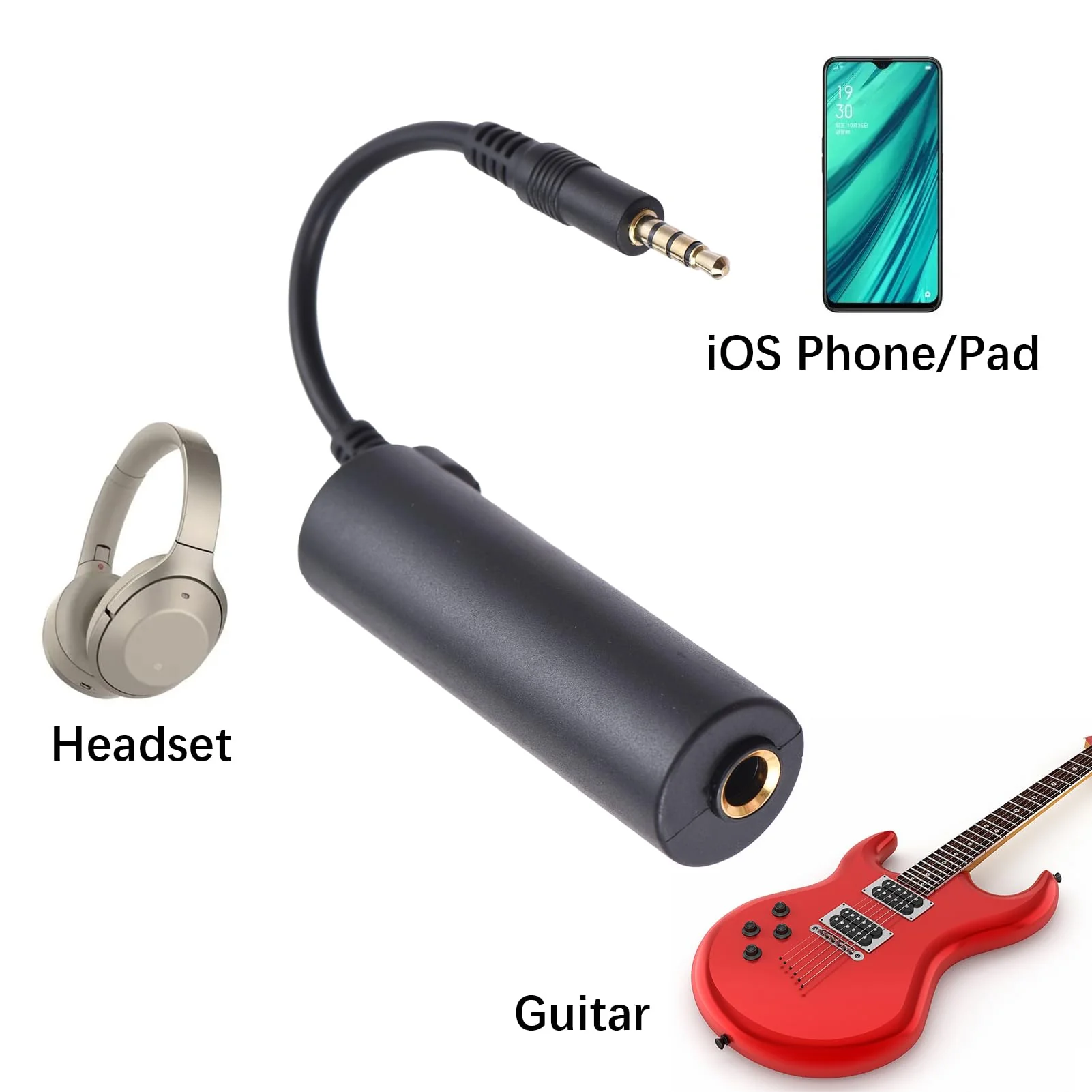 Guitar Interface Converter for iOS Phone/Pad/Pod, Retro Style, 2-Channel USB Audio Interface - Image 3