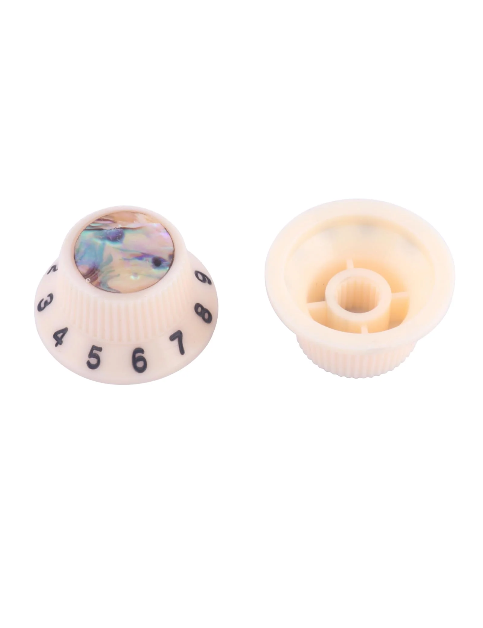 Guitar Knobs Abalone Top Speed Control Knobs 6mm Shaft Pots Volumn Tone Knobs Compatiable with Strat Stratocaster Electric Guitar Set of 3Pcs Ivory. - Image 8